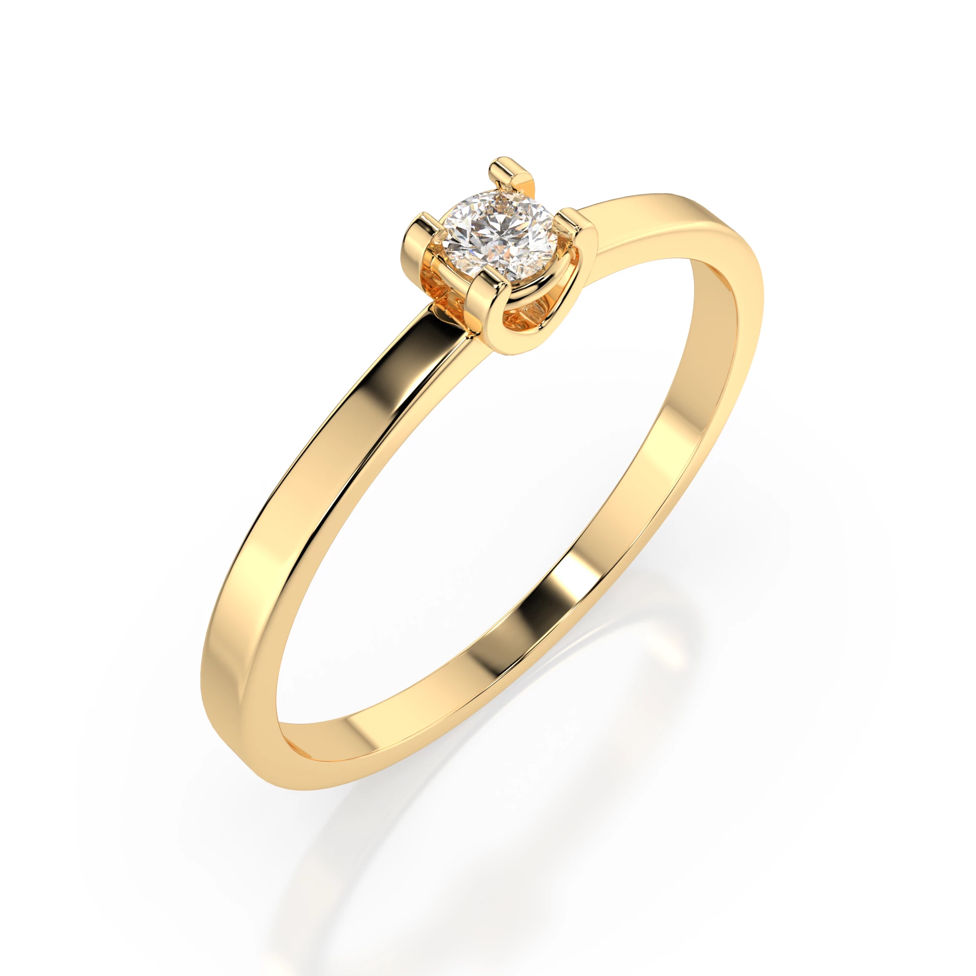 Bague Reine Impériale Solitaire ronde 0,1 ct · 3,0 mm — vue 4