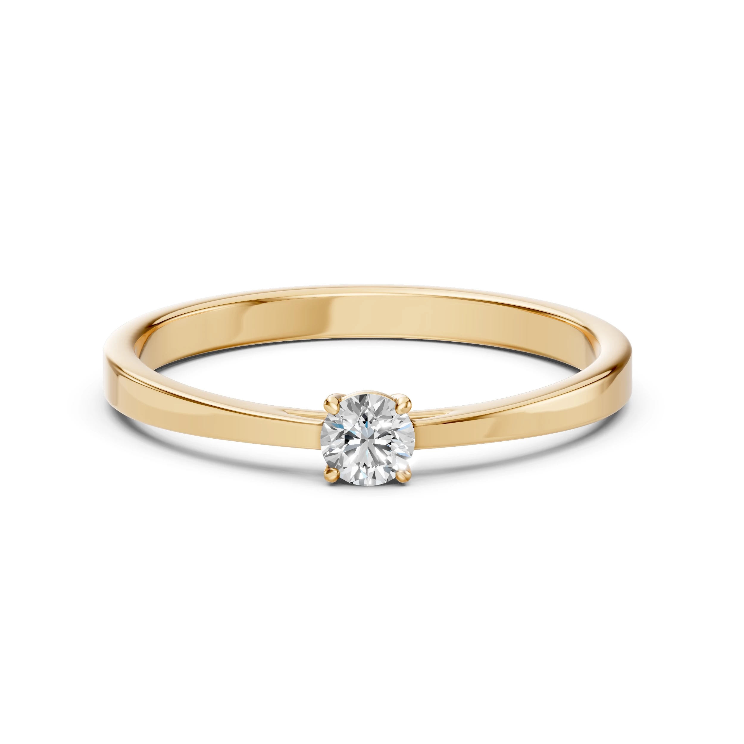 Bague La Couronne des Cieux Solitaire ronde 0,15 ct · 3,4 mm — vue 6