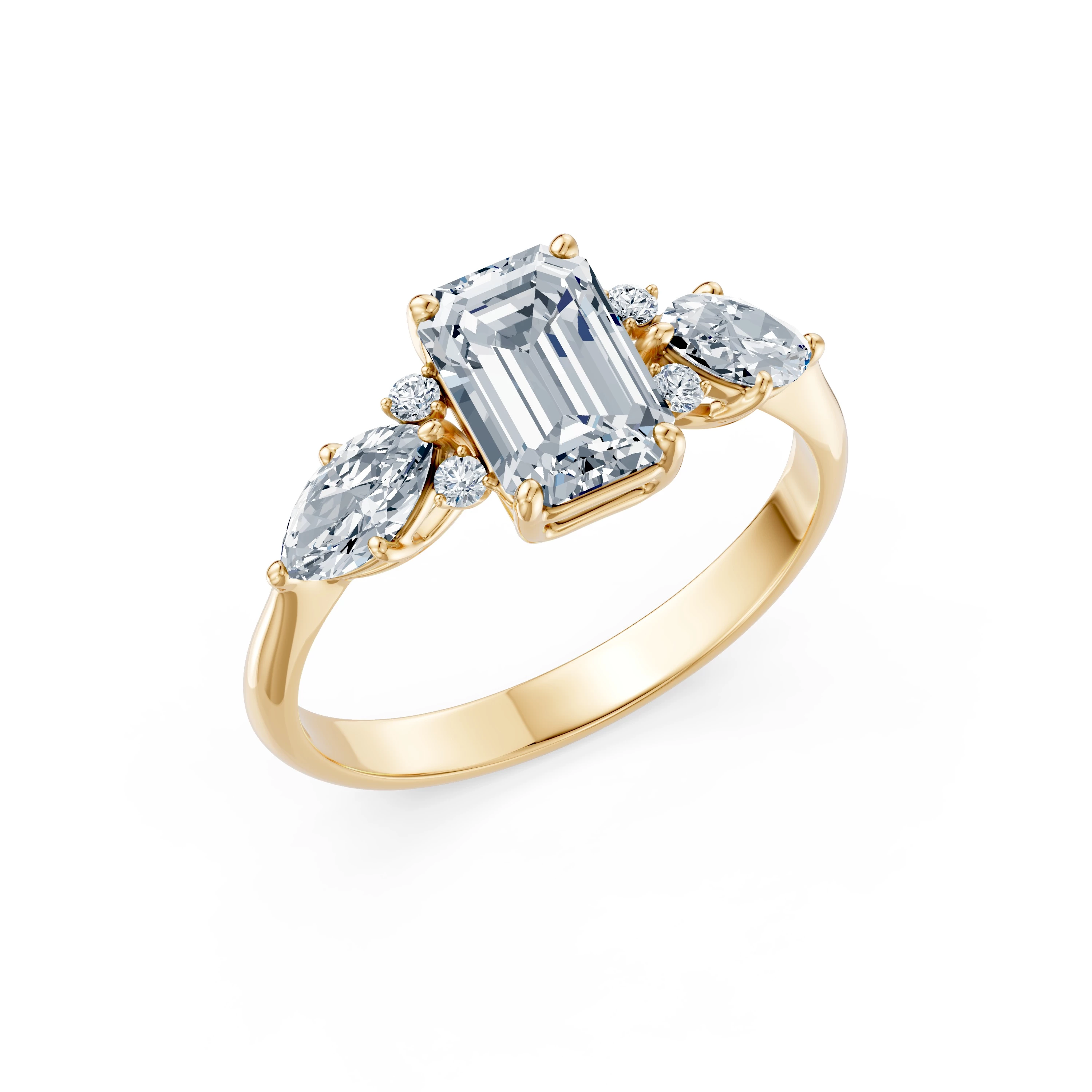 Bague Serment Infini Solitaire Éternité émeraude 1,5 ct · 1,5 mm — vue 4