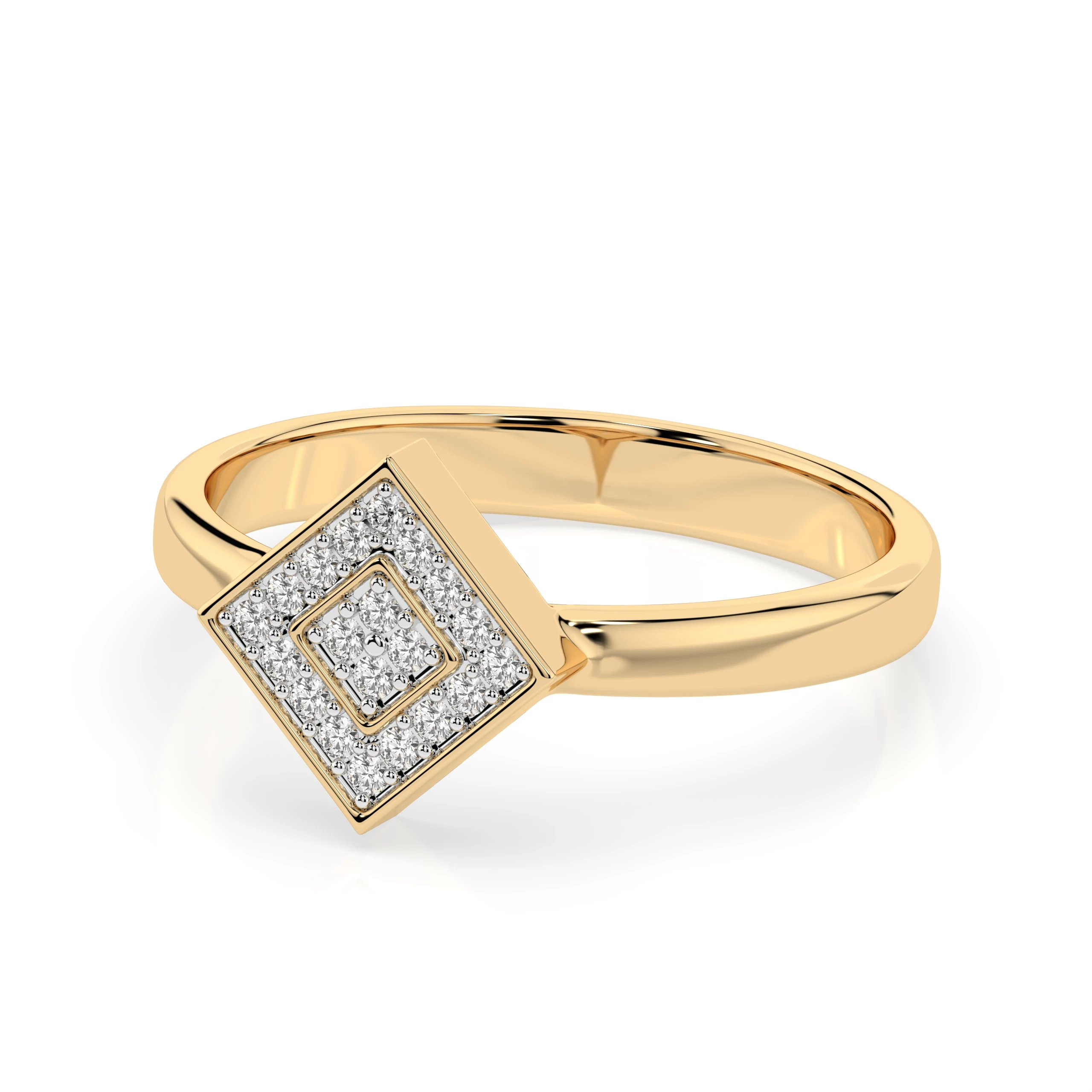 Bague Éclipse Cristalline Illusion ronde 0,1 ct — vue 6