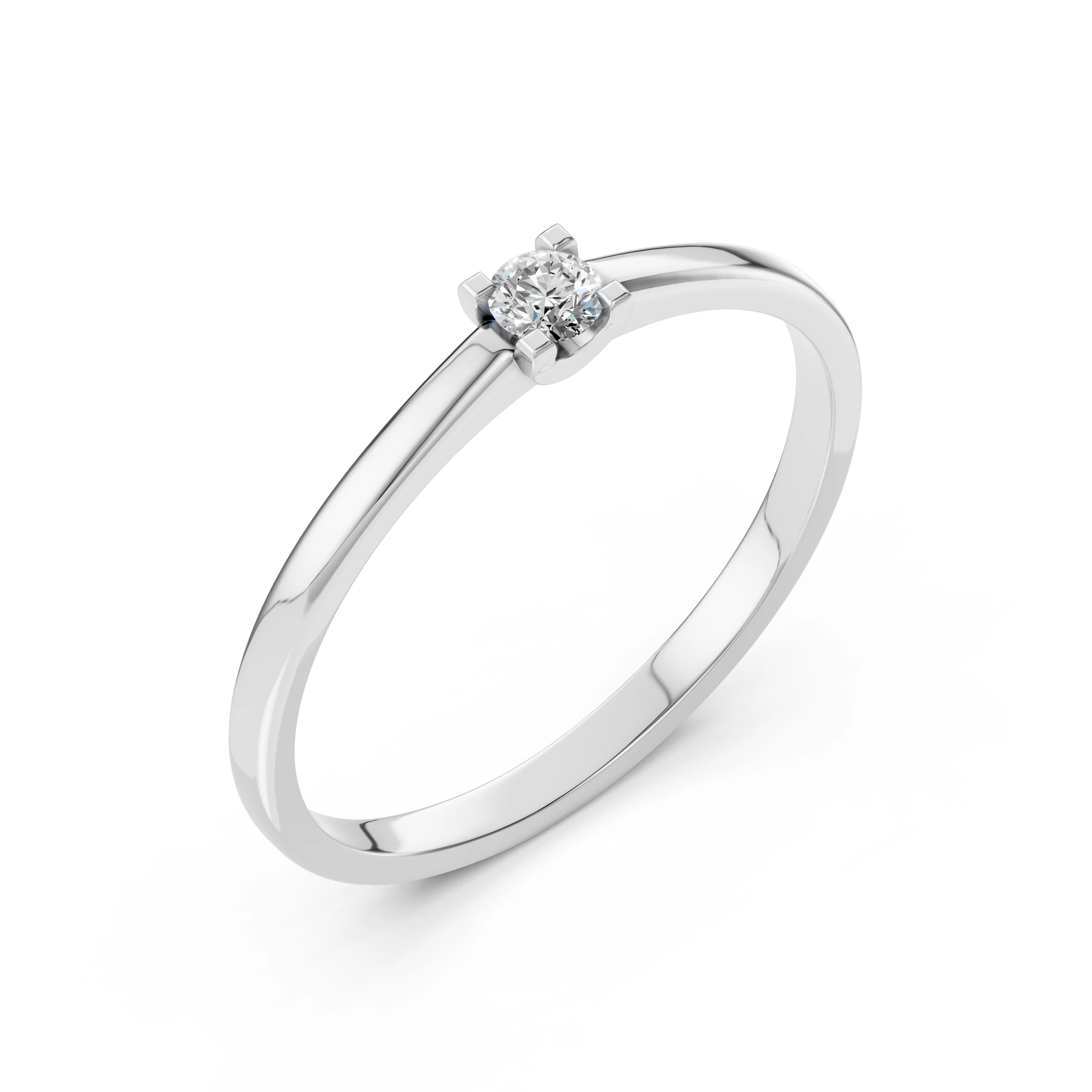 Bague Princesse Éternelle Solitaire ronde 0,1 ct · 3,0 mm — vue 1