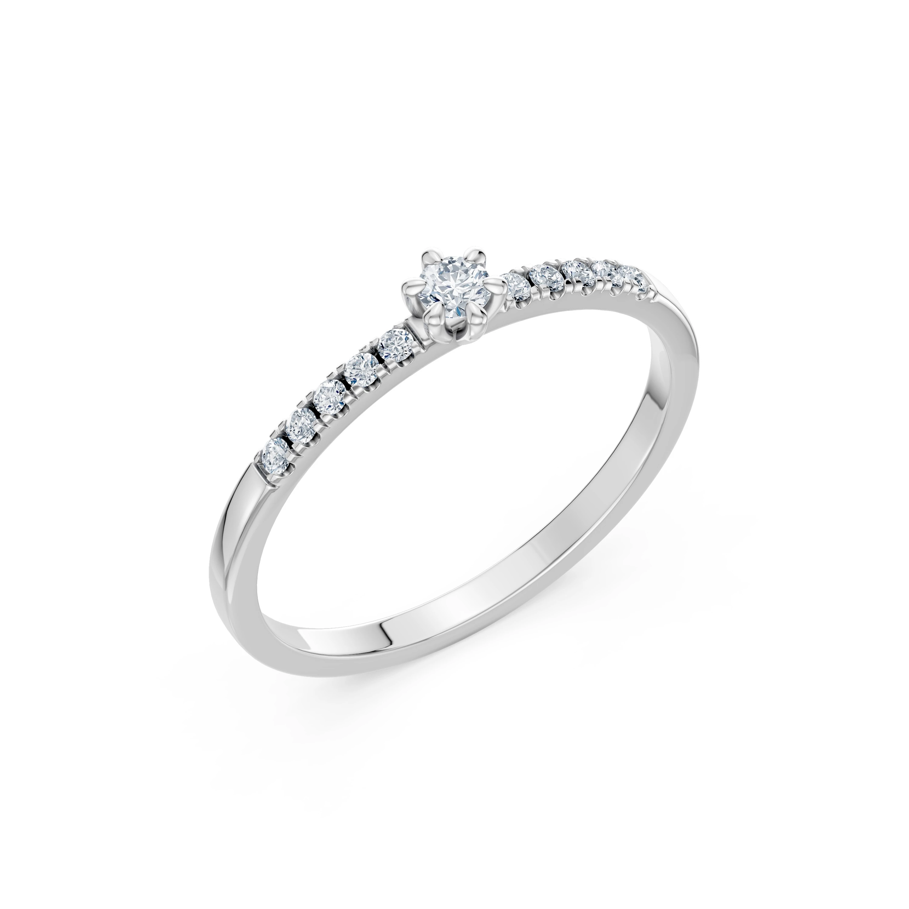 Bague Idylle Dorée Solitaire Éternité 0,07 ct · 2,6 mm — vue 1