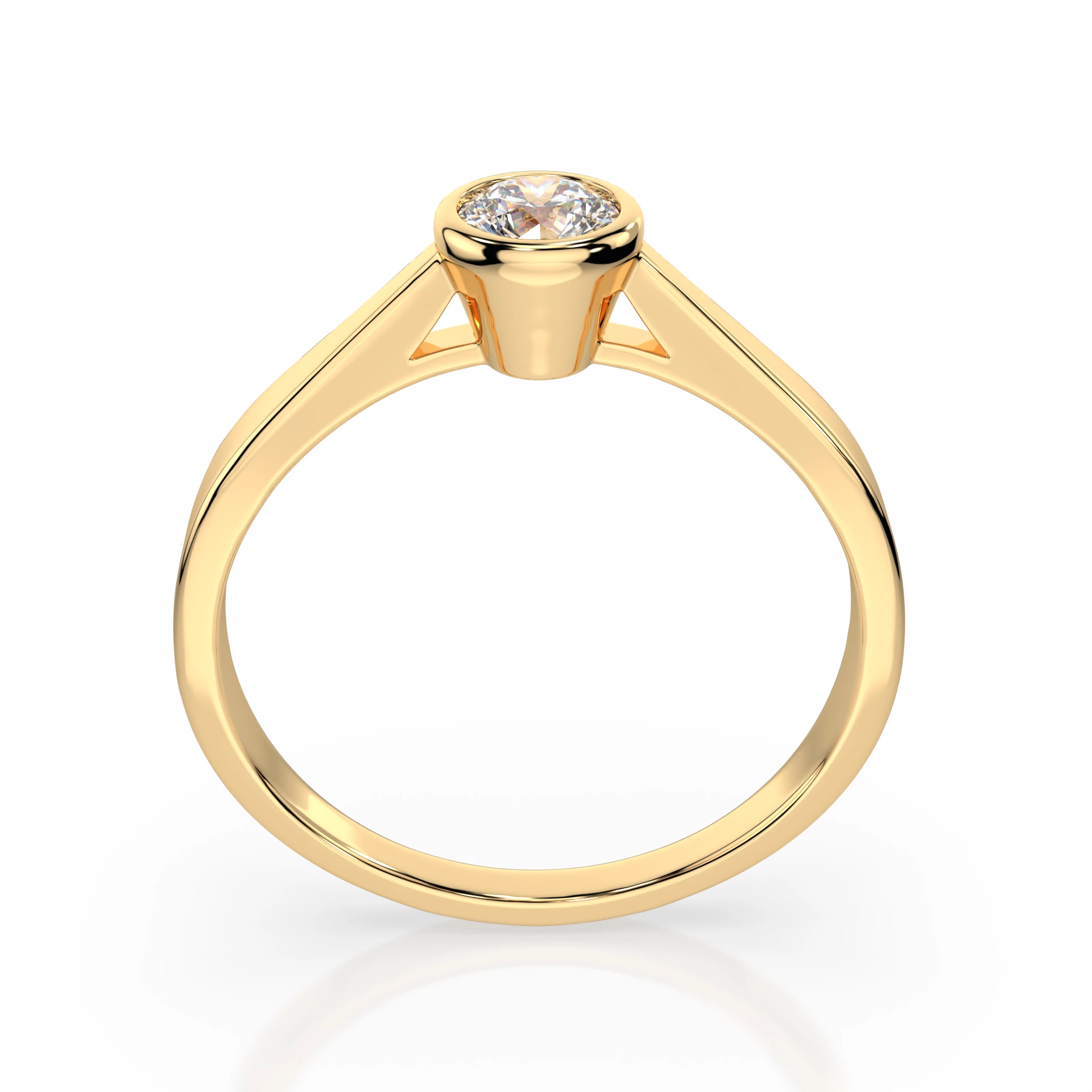 Bague Élégance Impériale Solitaire ronde 0,3 ct · 4,2 mm — vue 5