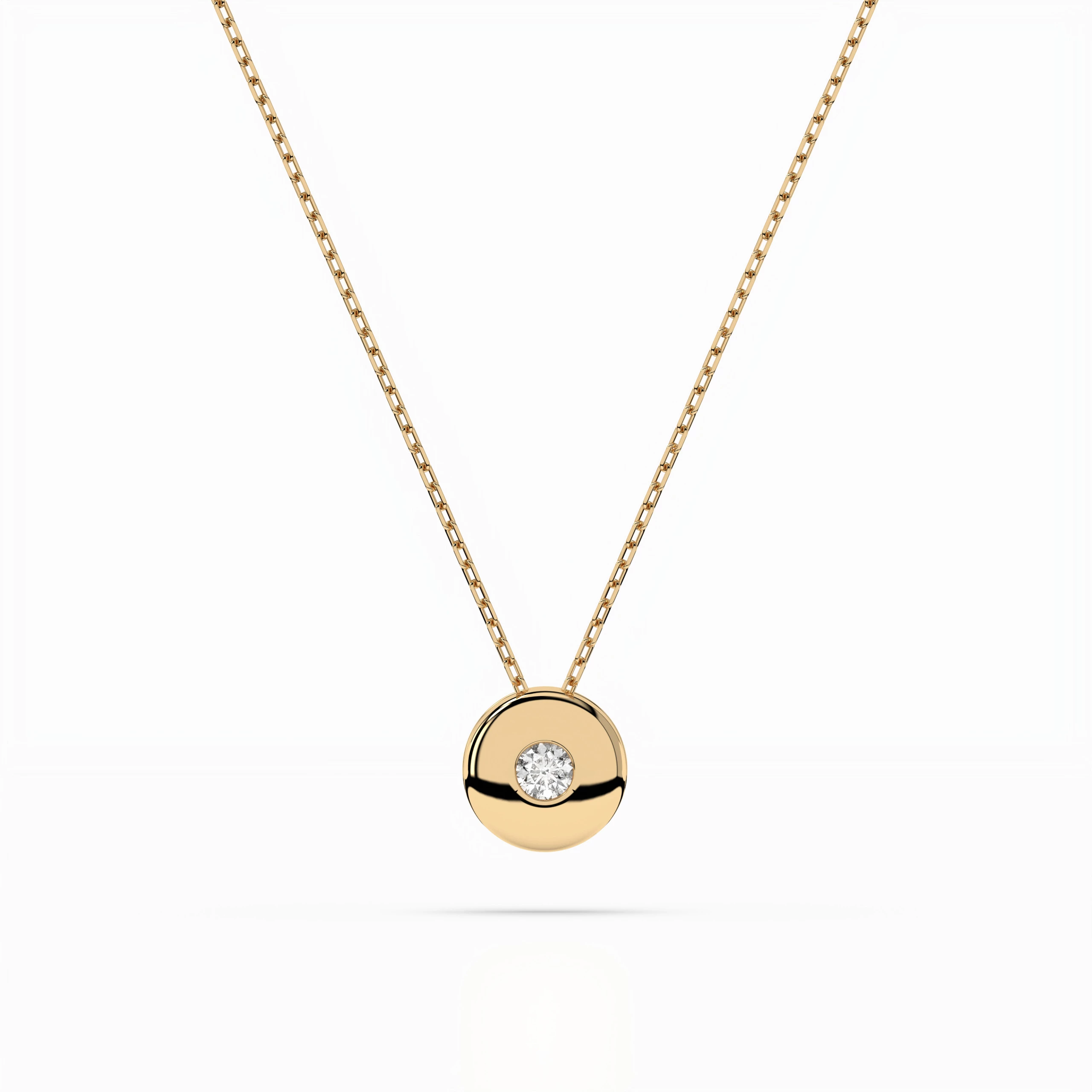 Collier Galaxie Radieuse Solitaire ronde 0,04 ct · 2,2 mm — vue 4