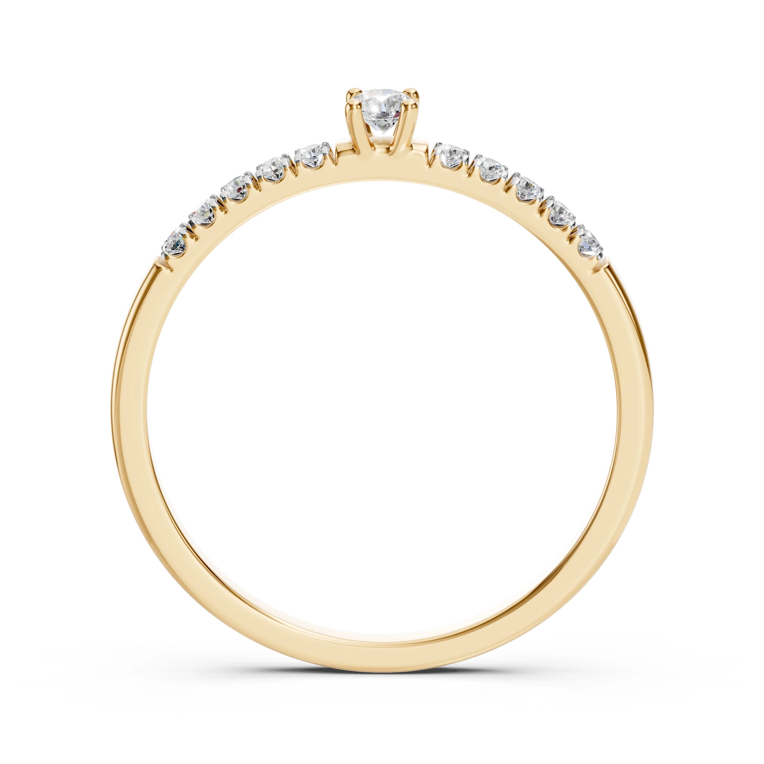 Bague Caresse Sacrée Solitaire Éternité ronde 0,07 ct · 2,6 mm — vue 5