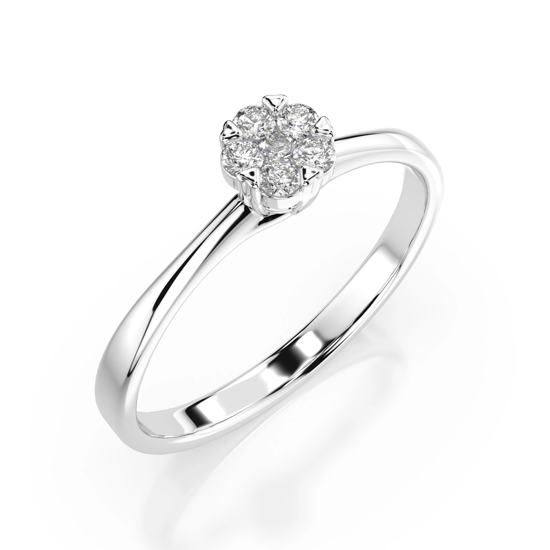 Bague Lune Impériale Illusion ronde 0,03 ct — vue 1