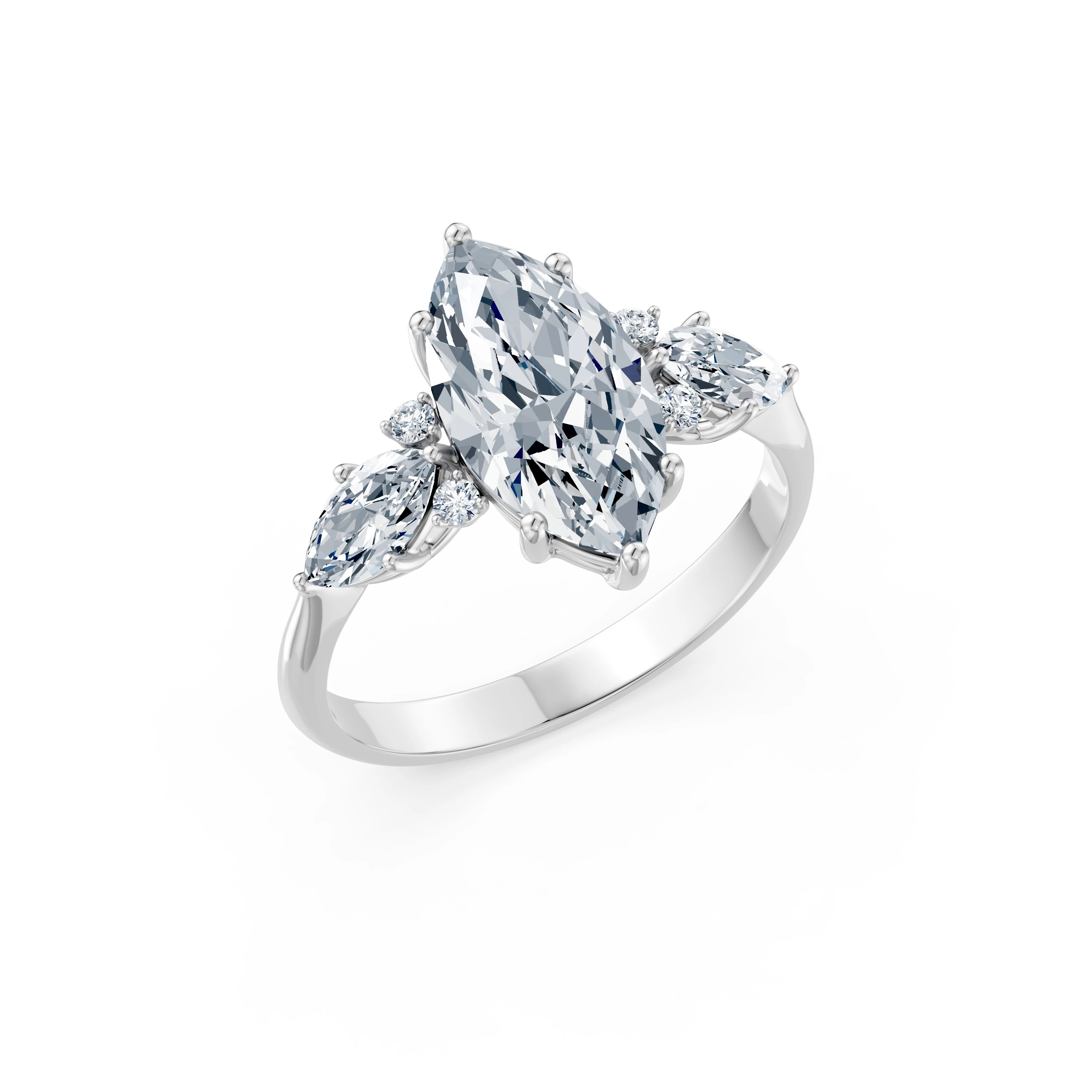 Bague Rêverie Lumineuse Solitaire Éternité marquise 2 ct · 2,0 mm — vue 1