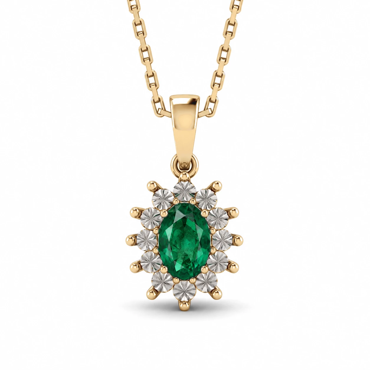 Collier Palais Majestueux Pierre Précieuse ovale 0,42 ct — vue 8