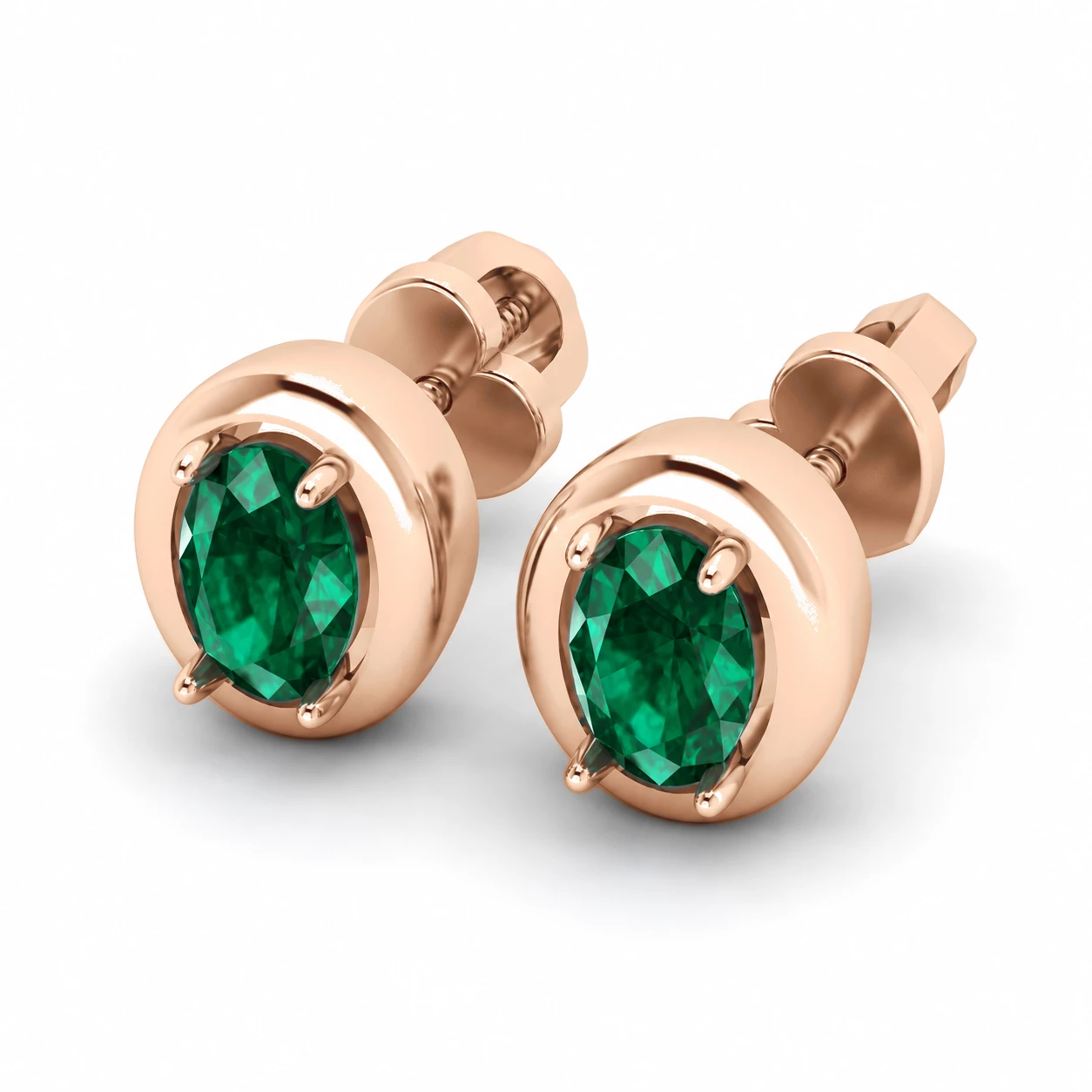 Boucles d'oreilles Trésor Éternel Pierre Précieuse ovale 0,84 ct — vue 1