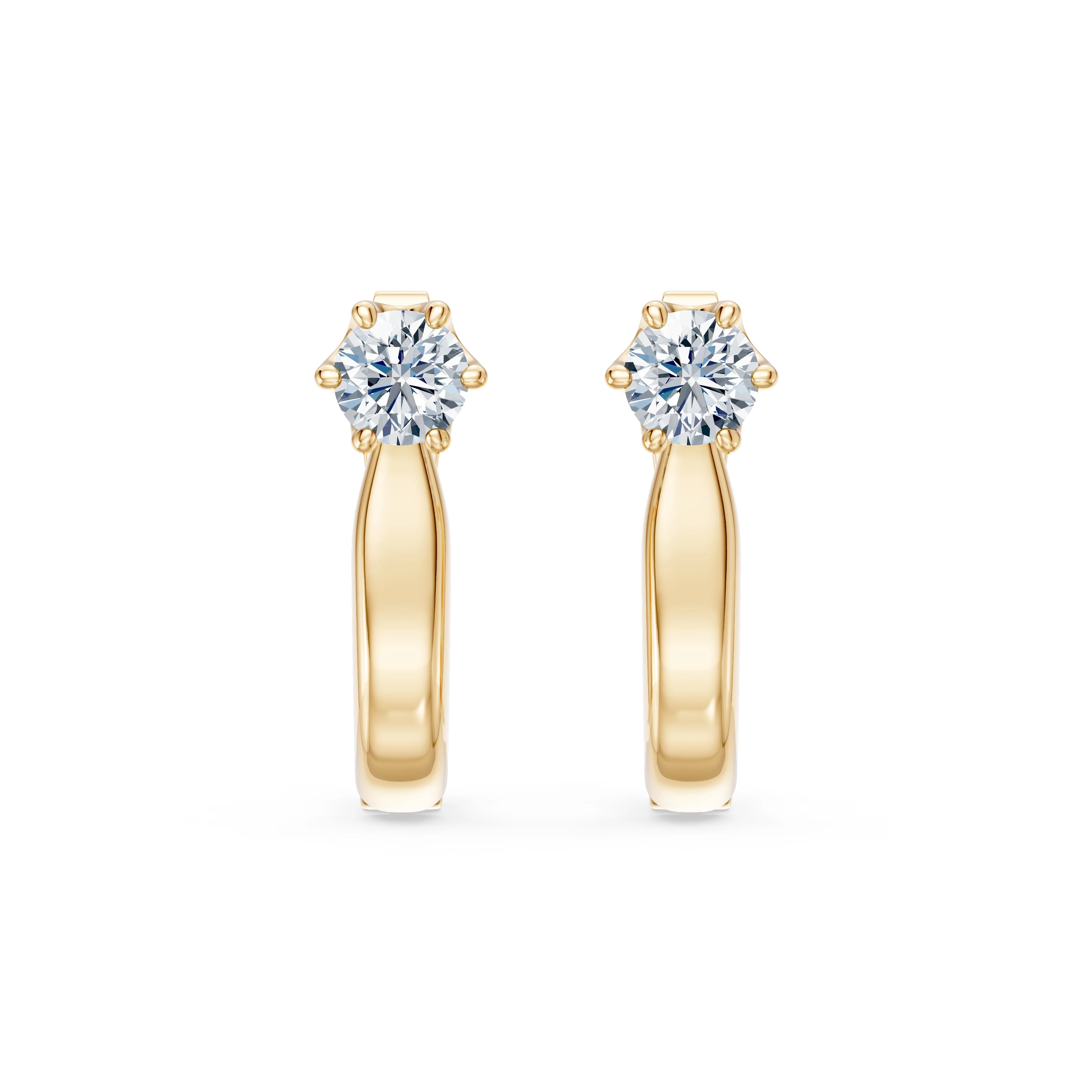 Boucles d'oreilles Reflet Divin Solitaire avec fermoir anglais 0,25 ct · 4,0 mm — vue 4