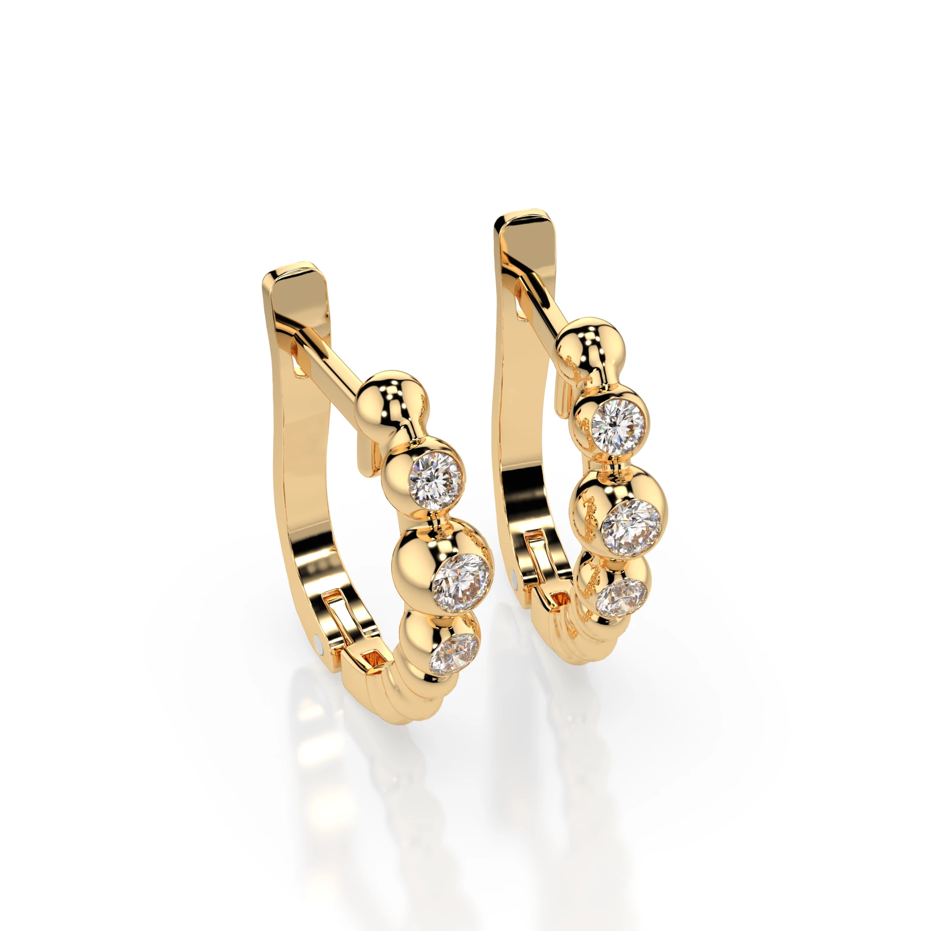 Boucles d'oreilles Passion Intemporelle Éternité ronde 0,06 ct — vue 5