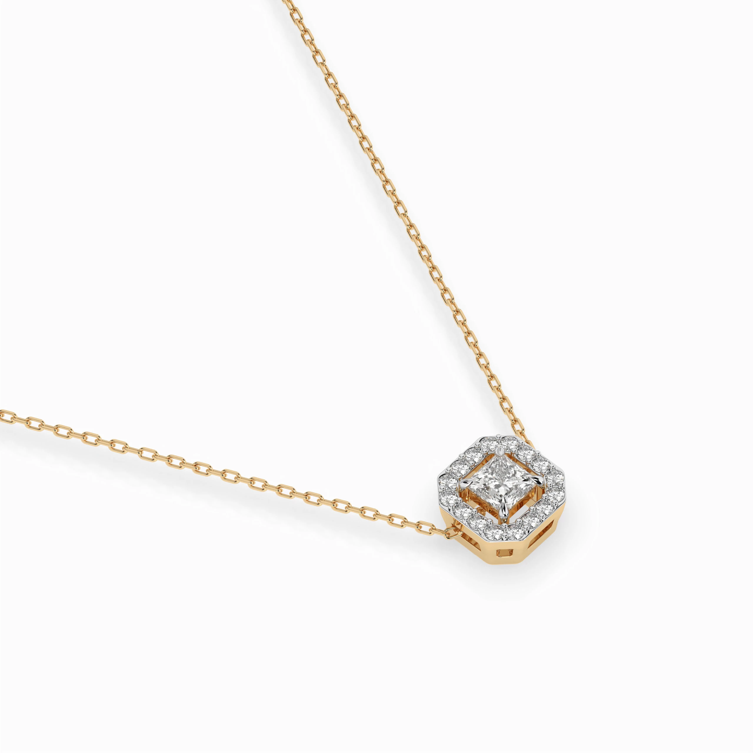 Collier Émotion Infinie Solitaire Éternité princesse 0,17 ct · 3,0 mm — vue 6