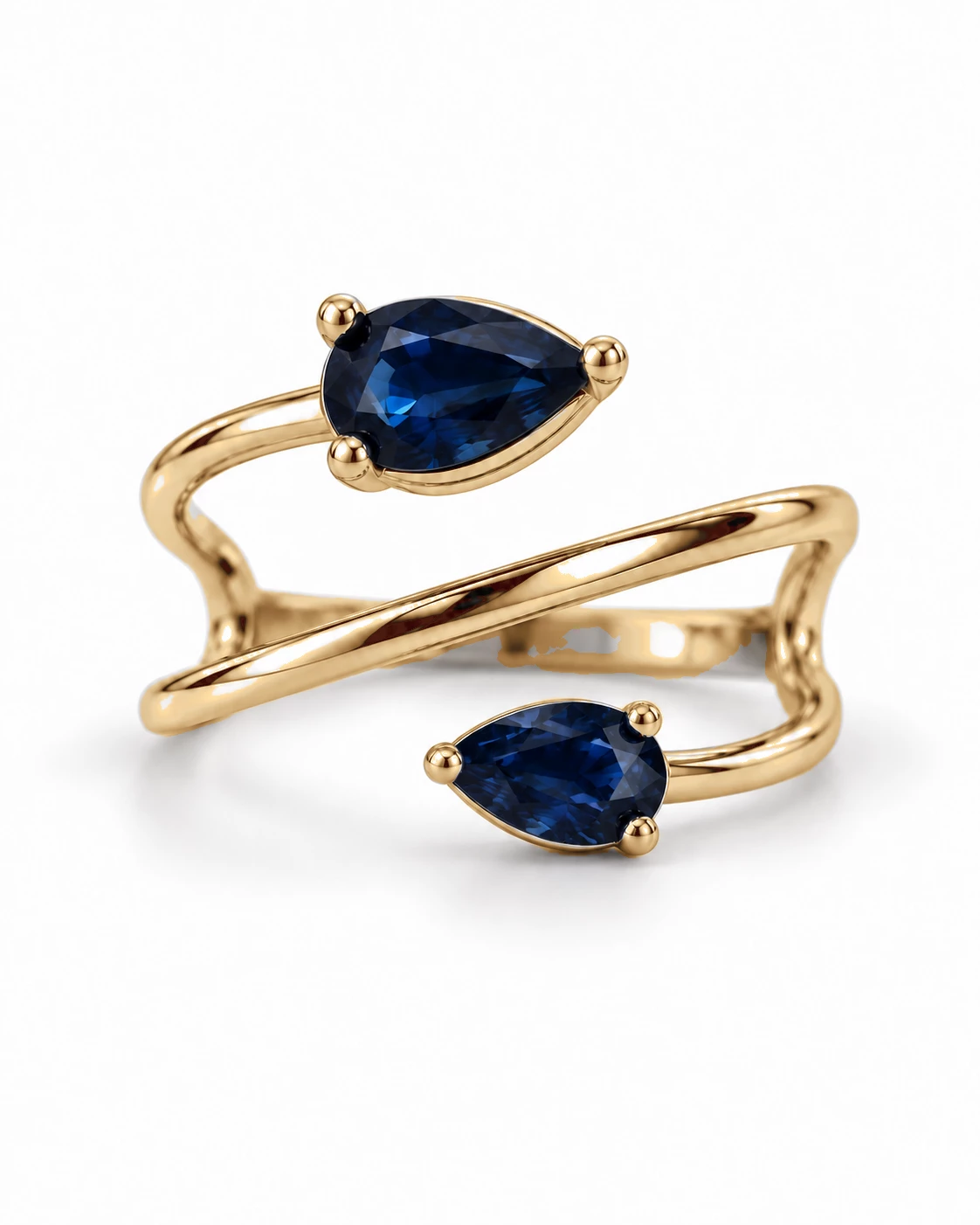 Bague Zénith Argenté Pierre Précieuse poire 0,5 ct — vue 9