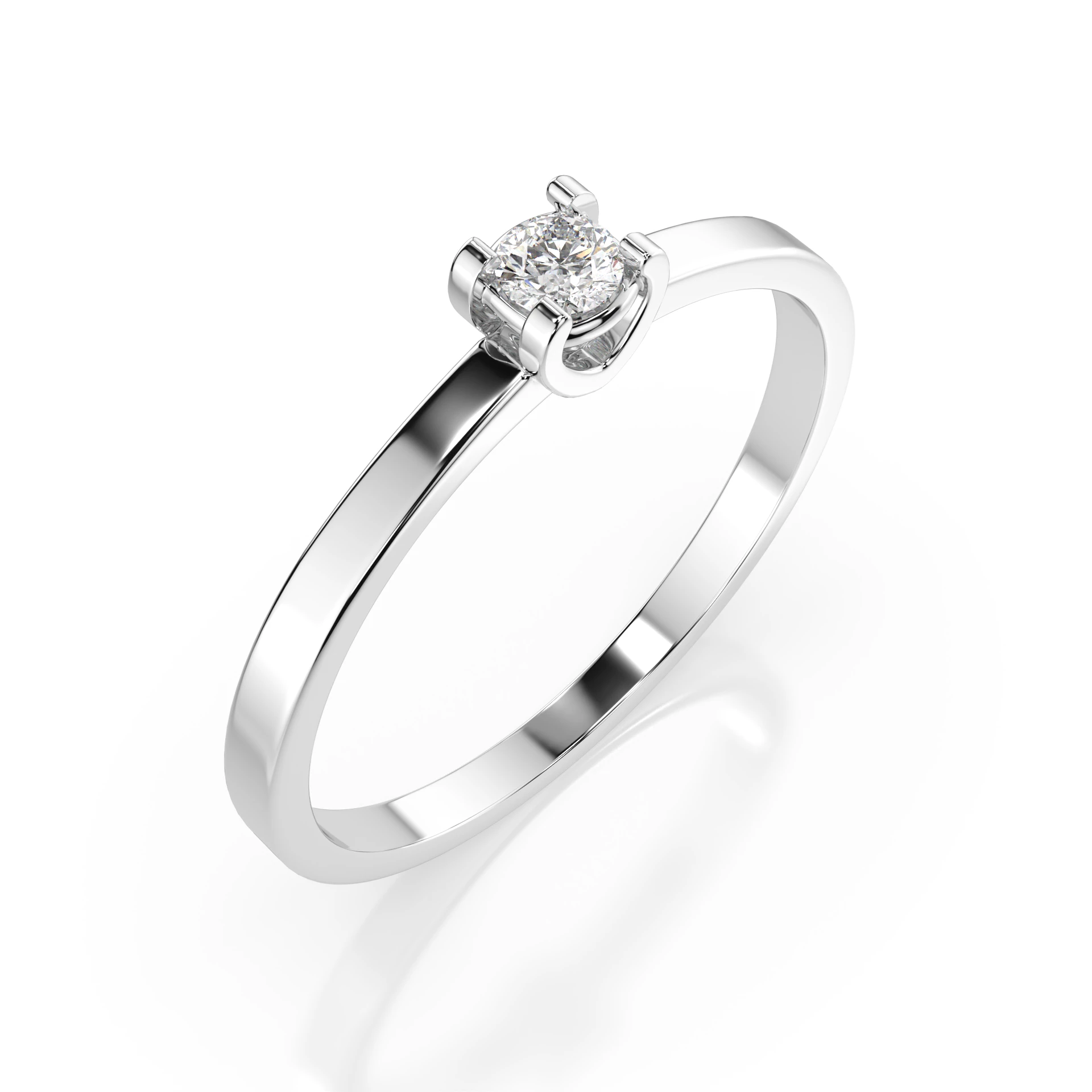 Bague Reine Impériale Solitaire ronde 0,1 ct · 3,0 mm — vue 1
