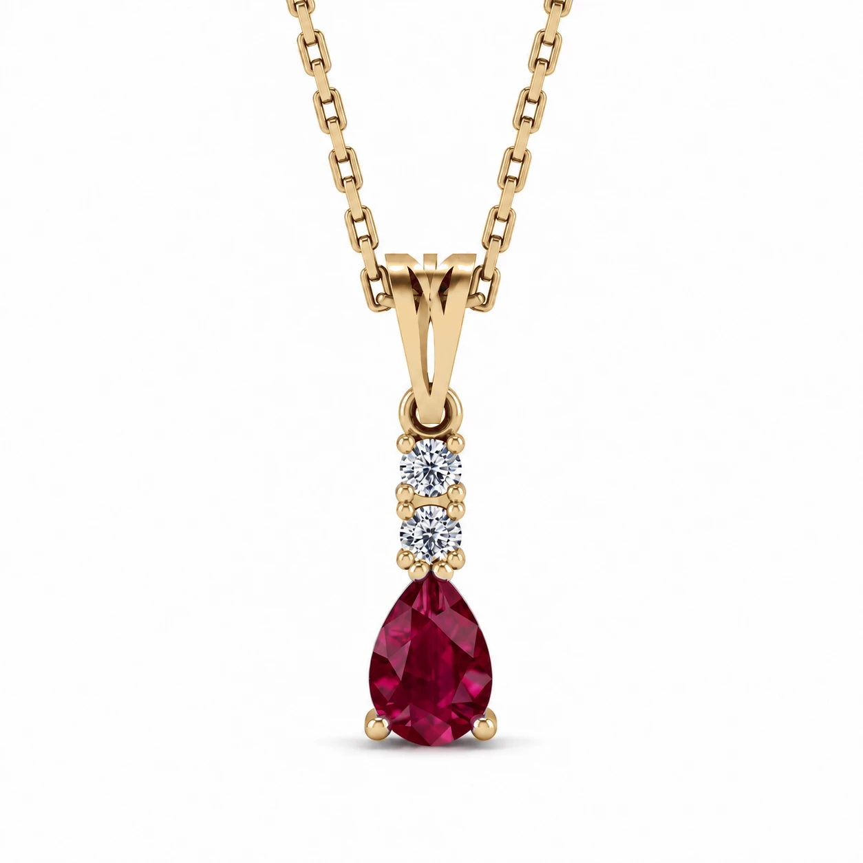 Collier Bonheur Lumineux Pierre Précieuse poire 0,5 ct — vue 7