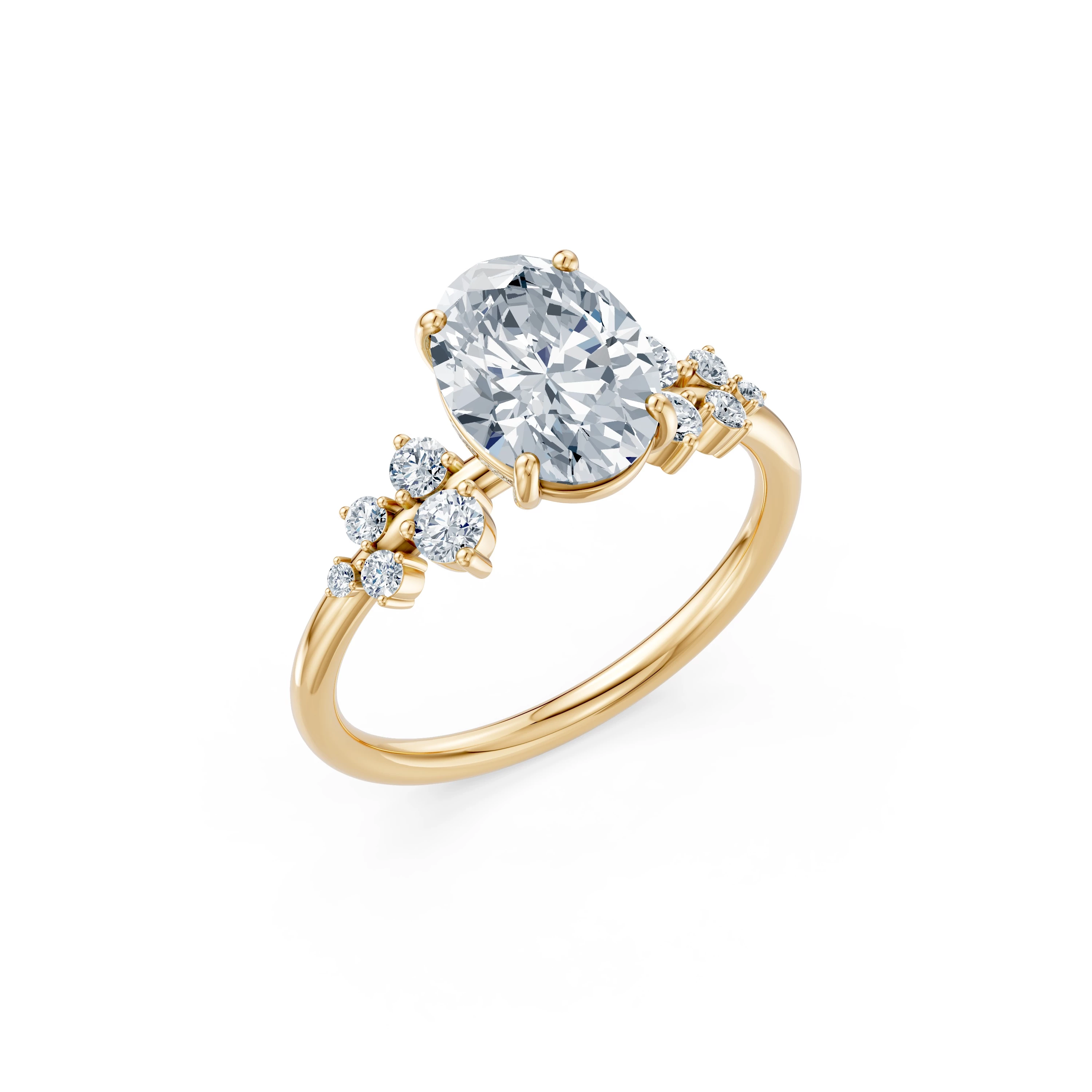 Bague Rêverie Précieuse Solitaire Éternité ovale 2 ct · 2,0 mm — vue 4