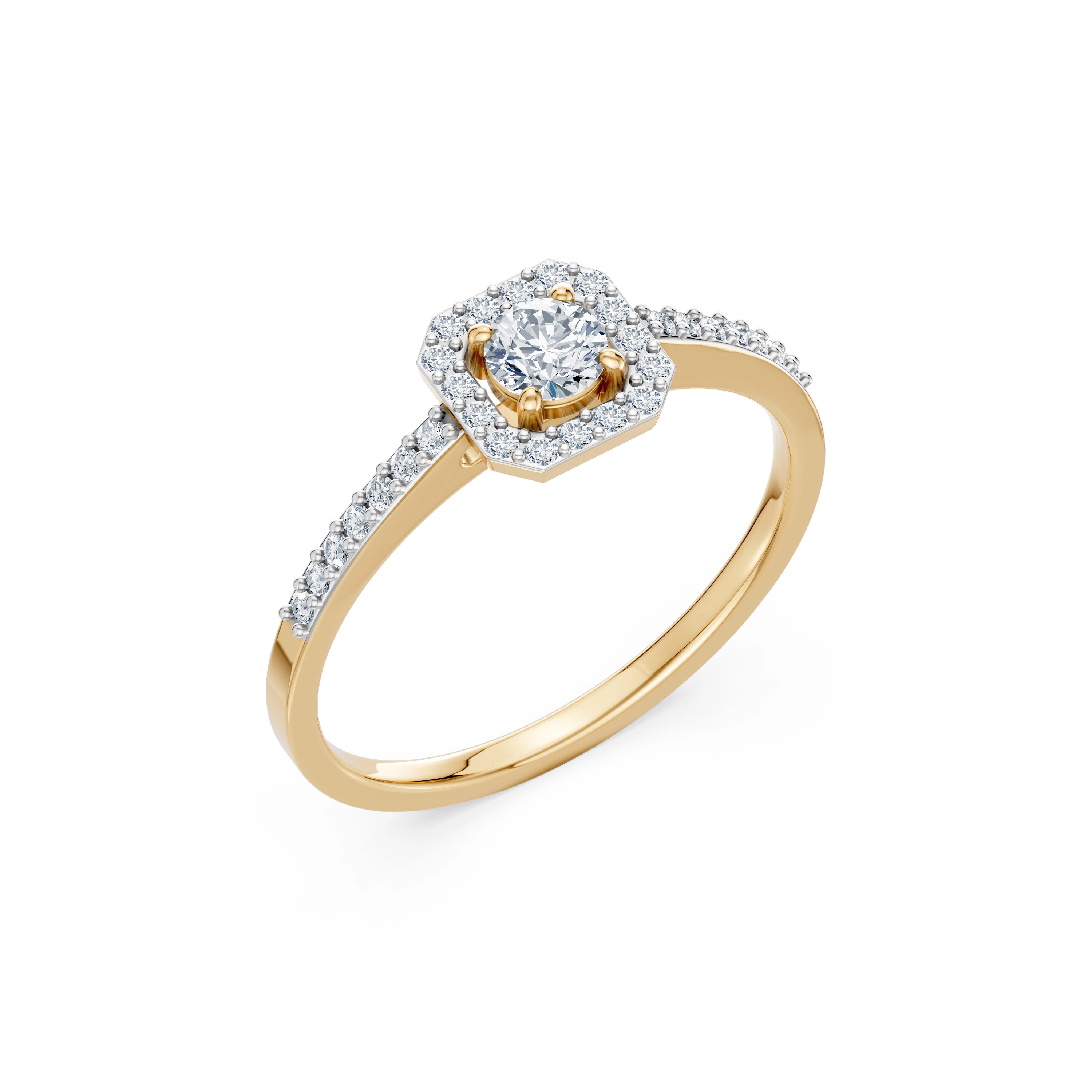 Bague Romance Éblouissante Solitaire Éternité 0,2 ct · 3,7 mm — vue 4