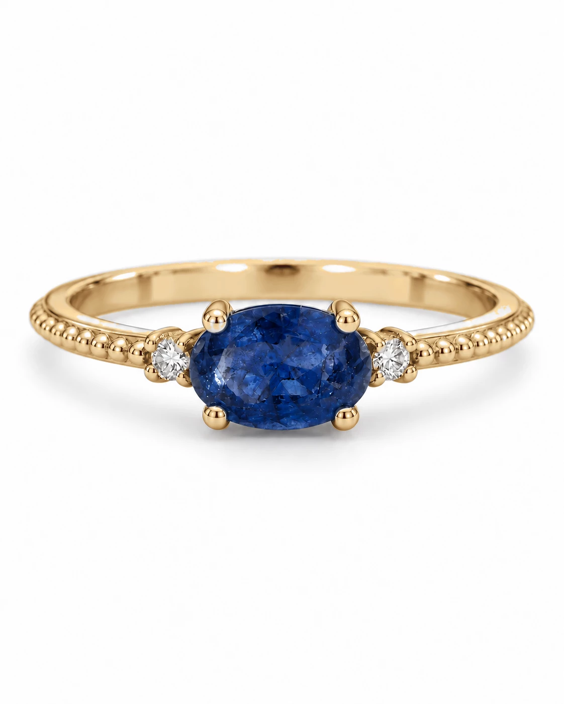 Bague Nébuleuse Céleste Pierre Précieuse ovale 0,56 ct — vue 9