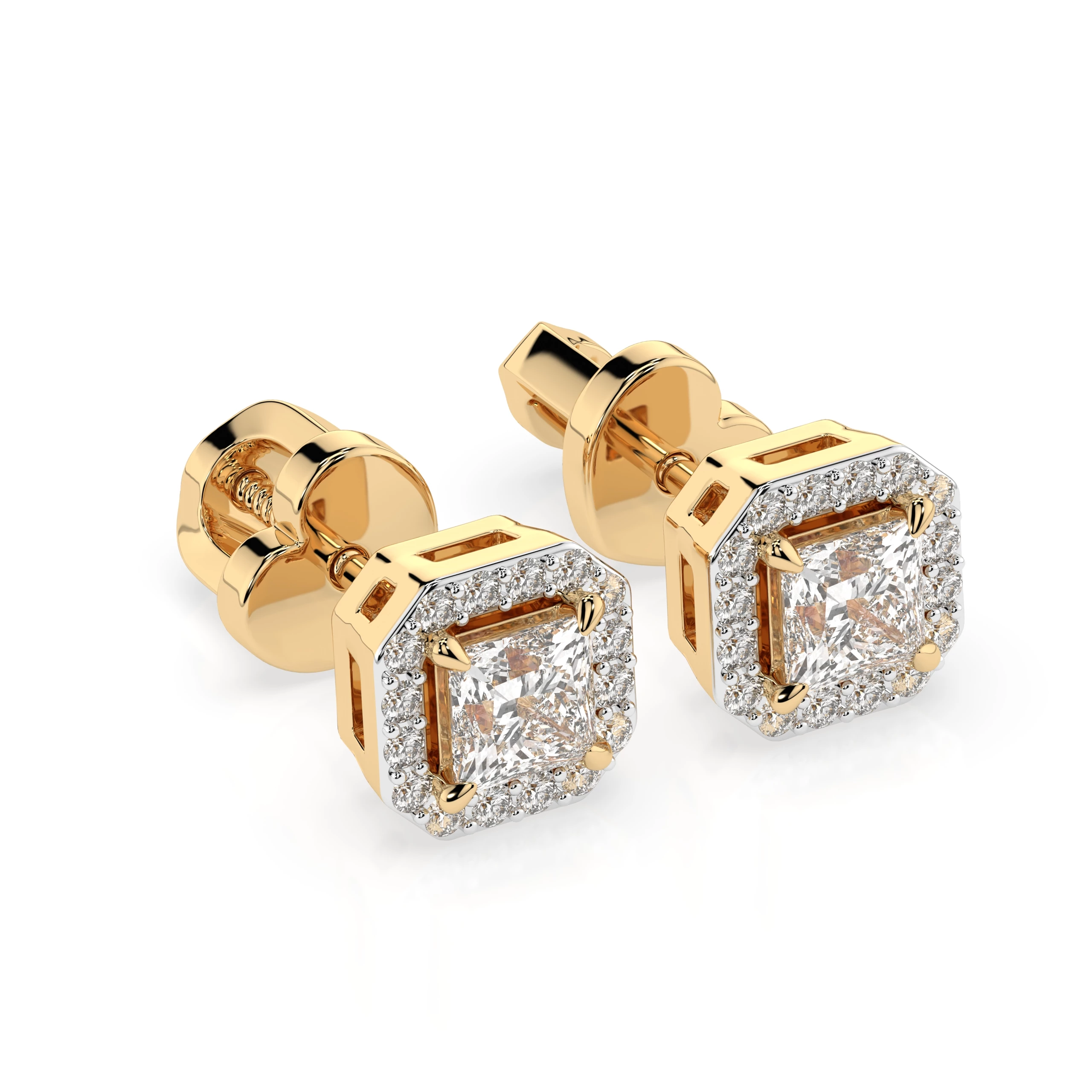 Boucles d'oreilles Souvenir Sincère Solitaire Éternité princesse 0,34 ct · 3,0 mm — vue 5