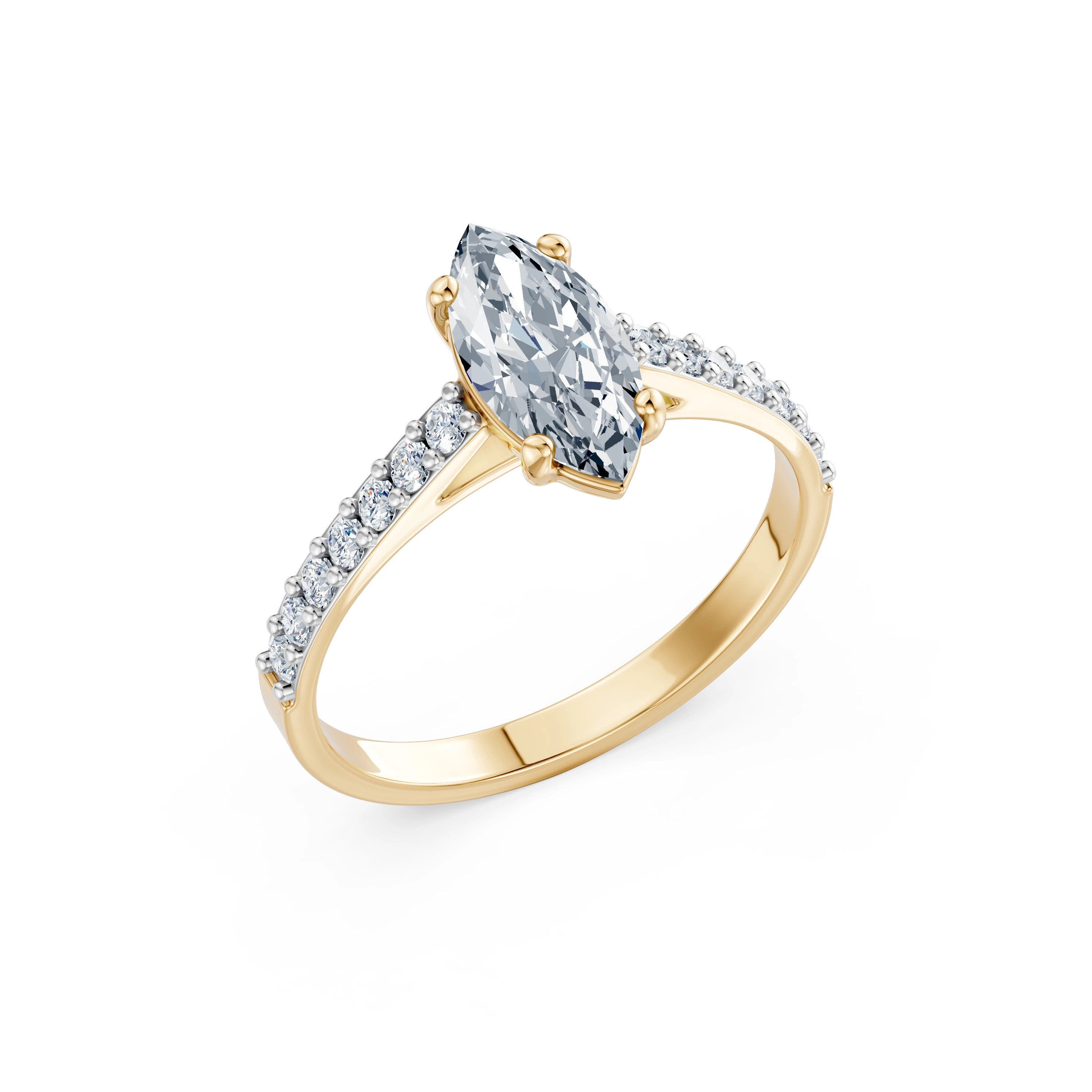 Bague Désir Lumineux Solitaire Éternité marquise 1 ct — vue 4