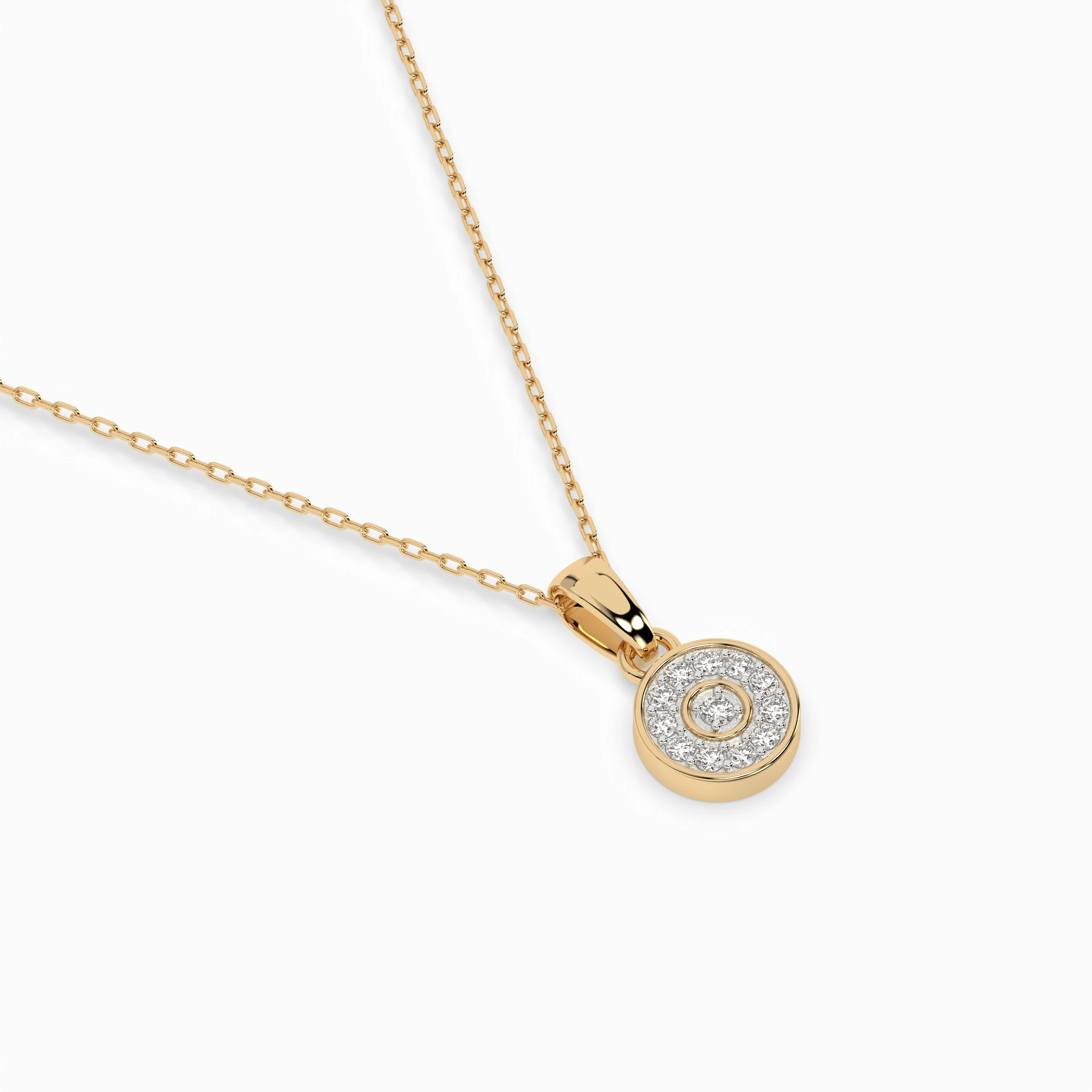 Collier Orbite Cristalline Illusion ronde 0,01 ct — vue 6