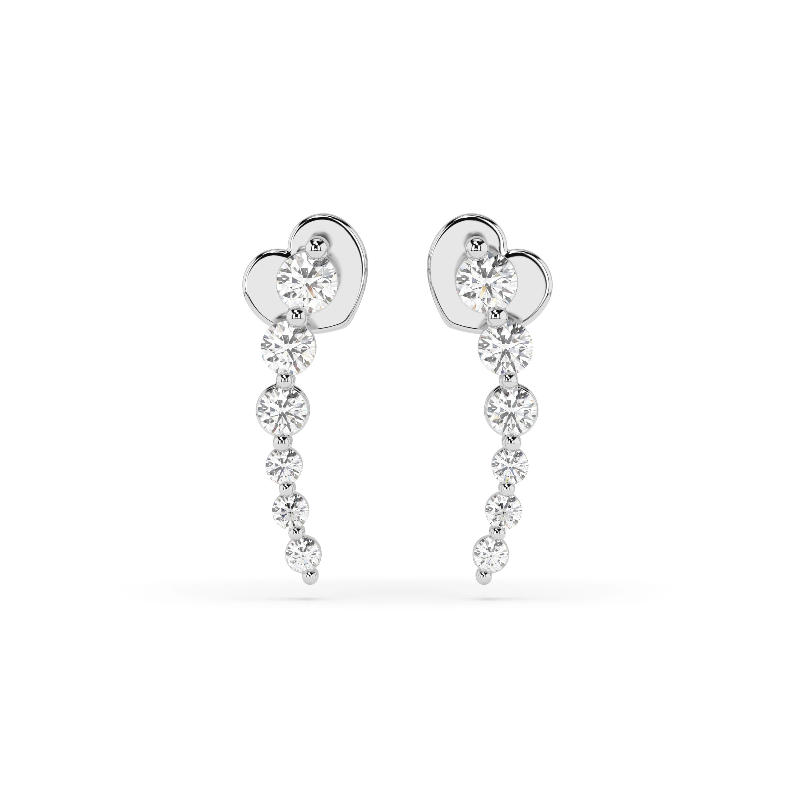 Boucles d'oreilles Étreinte Sacrée Éternité ronde 0,35 ct — vue 1