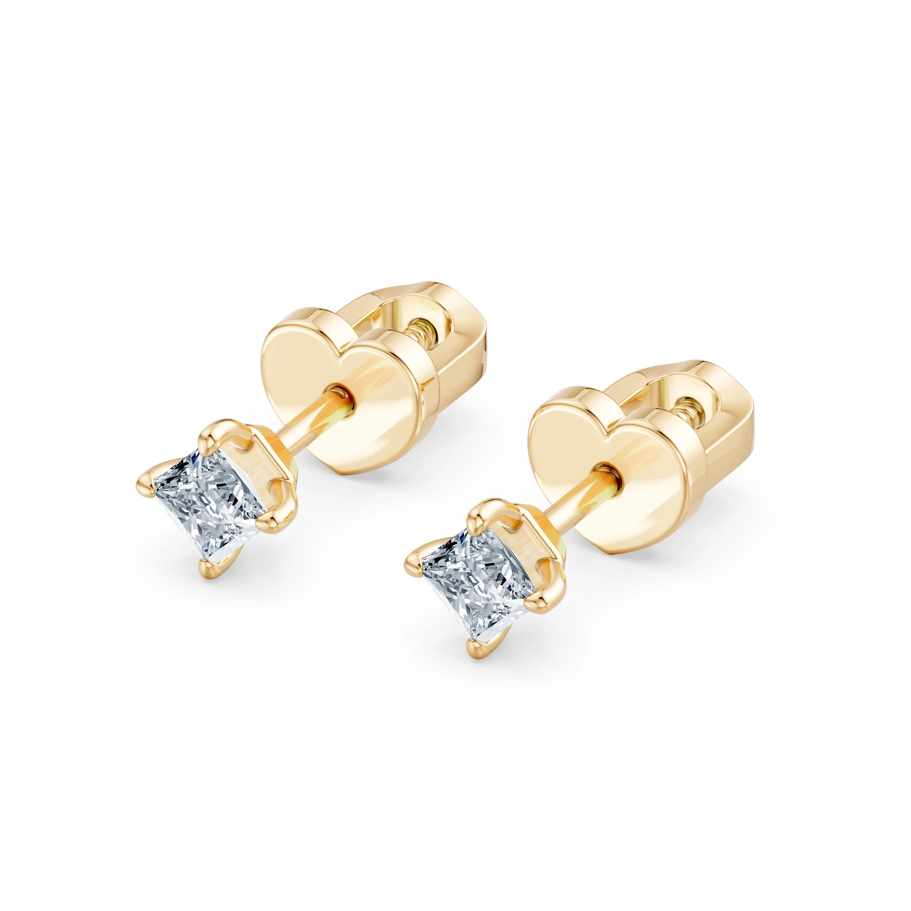 Boucles d'oreilles Éclipse Éternelle Solitaire avec fermoir papillon 0,17 ct · 3,0 mm — vue 6