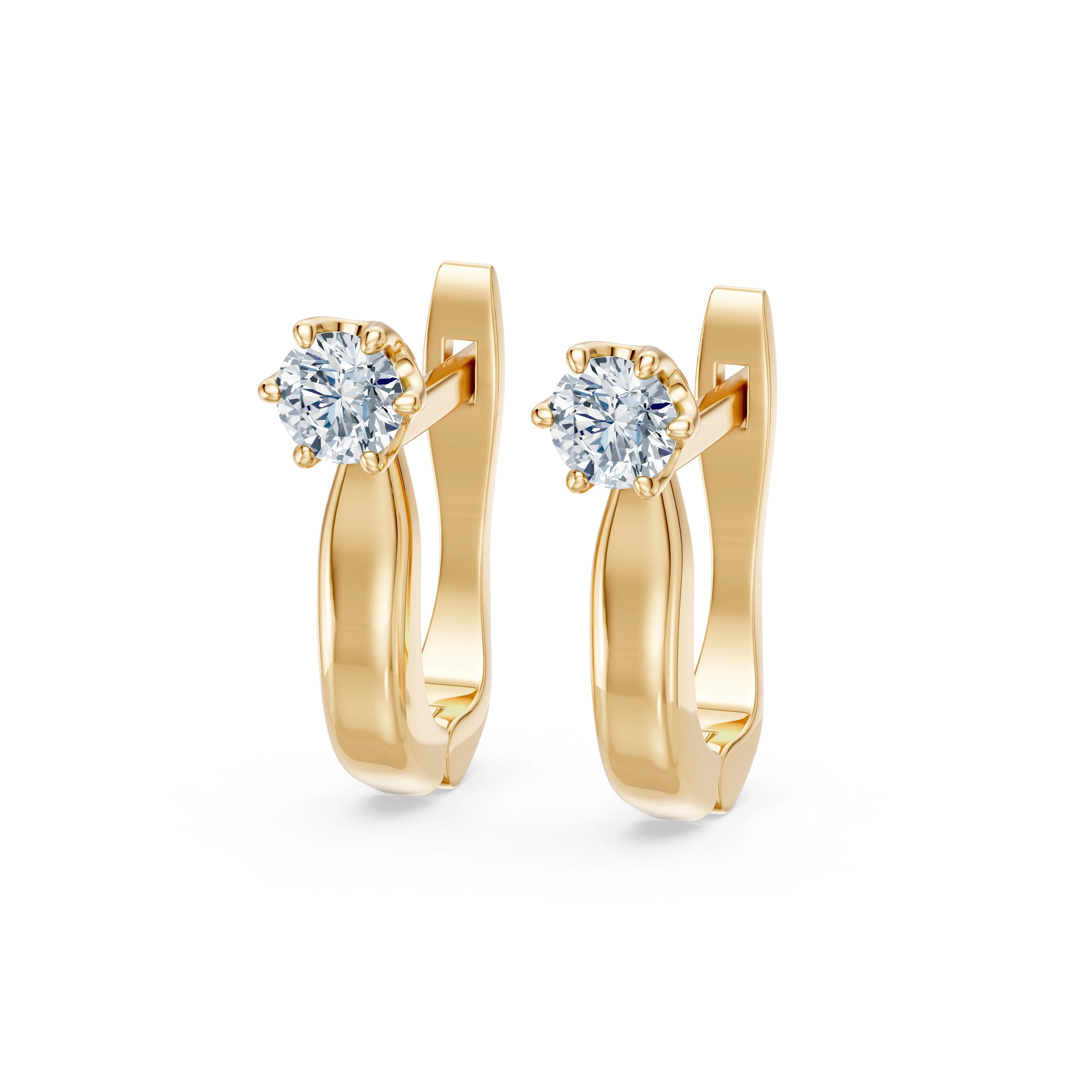 Boucles d'oreilles Reflet Divin Solitaire avec fermoir anglais 0,25 ct · 4,0 mm — vue 5