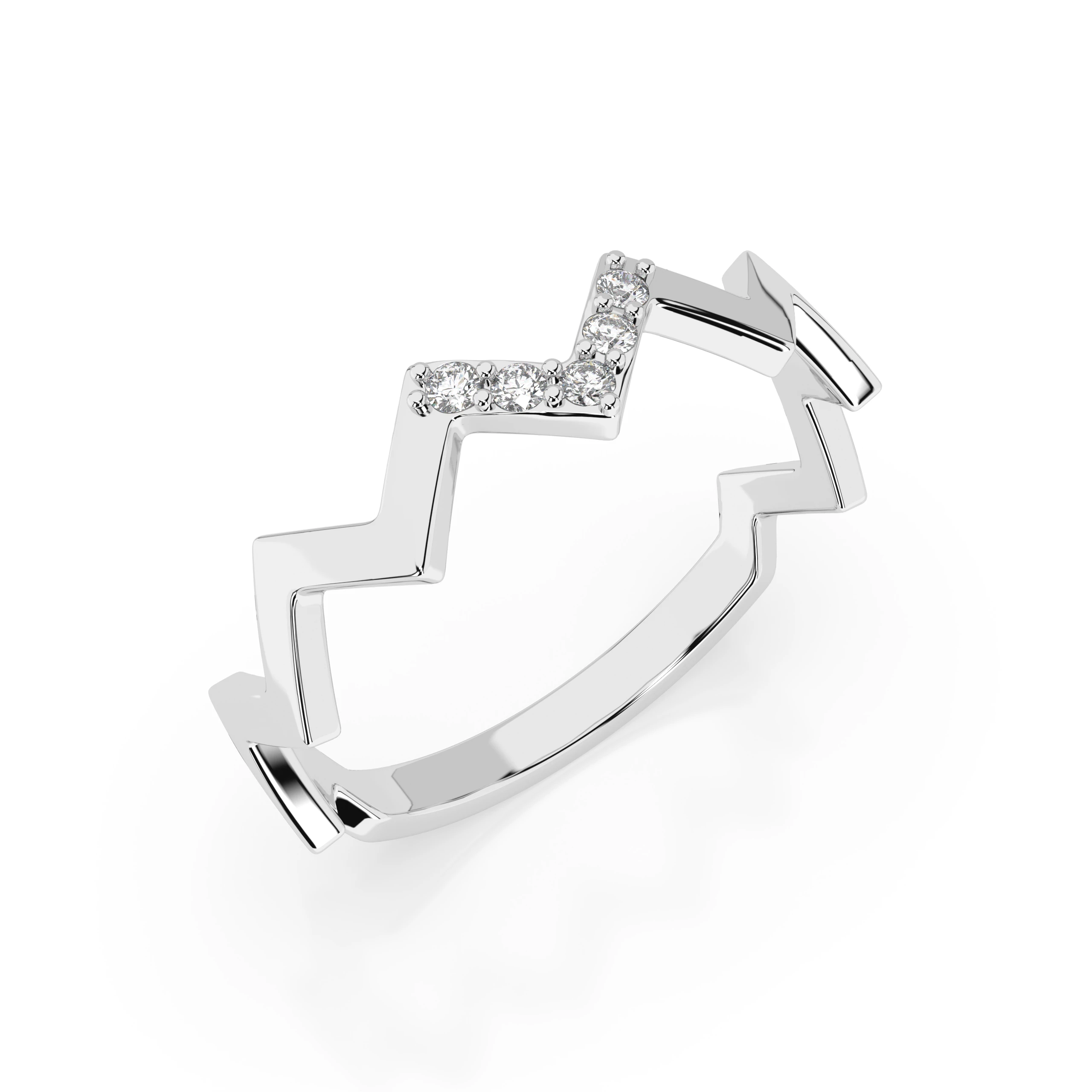Bague Passion Noire Minimalisme ronde 0,05 ct — vue 1