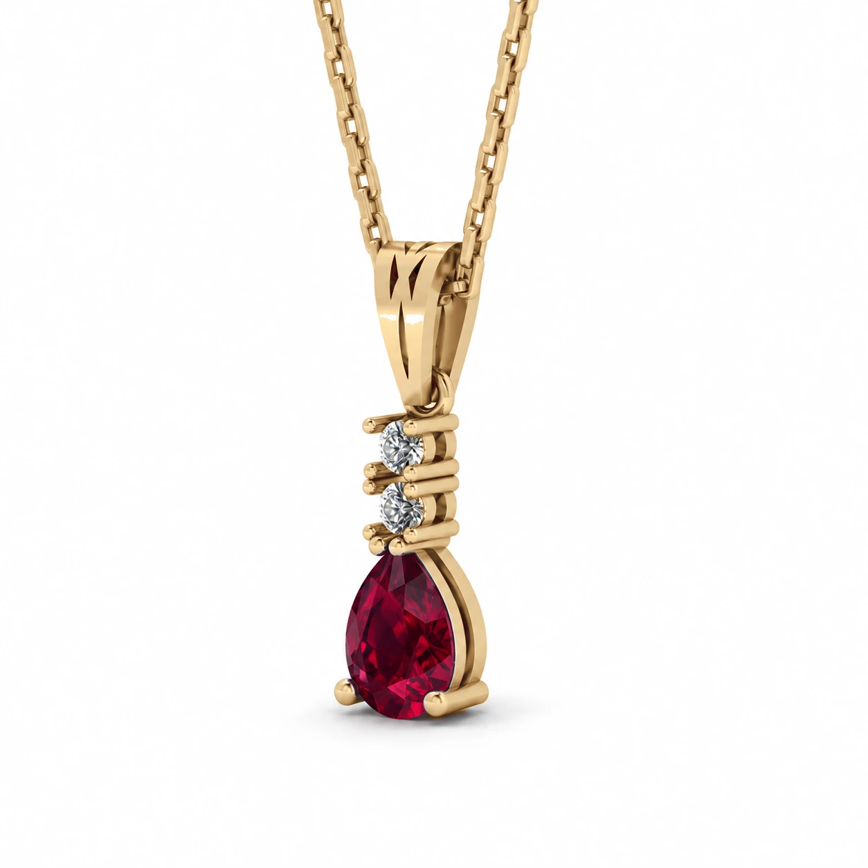 Collier Bonheur Lumineux Pierre Précieuse poire 0,5 ct — vue 9