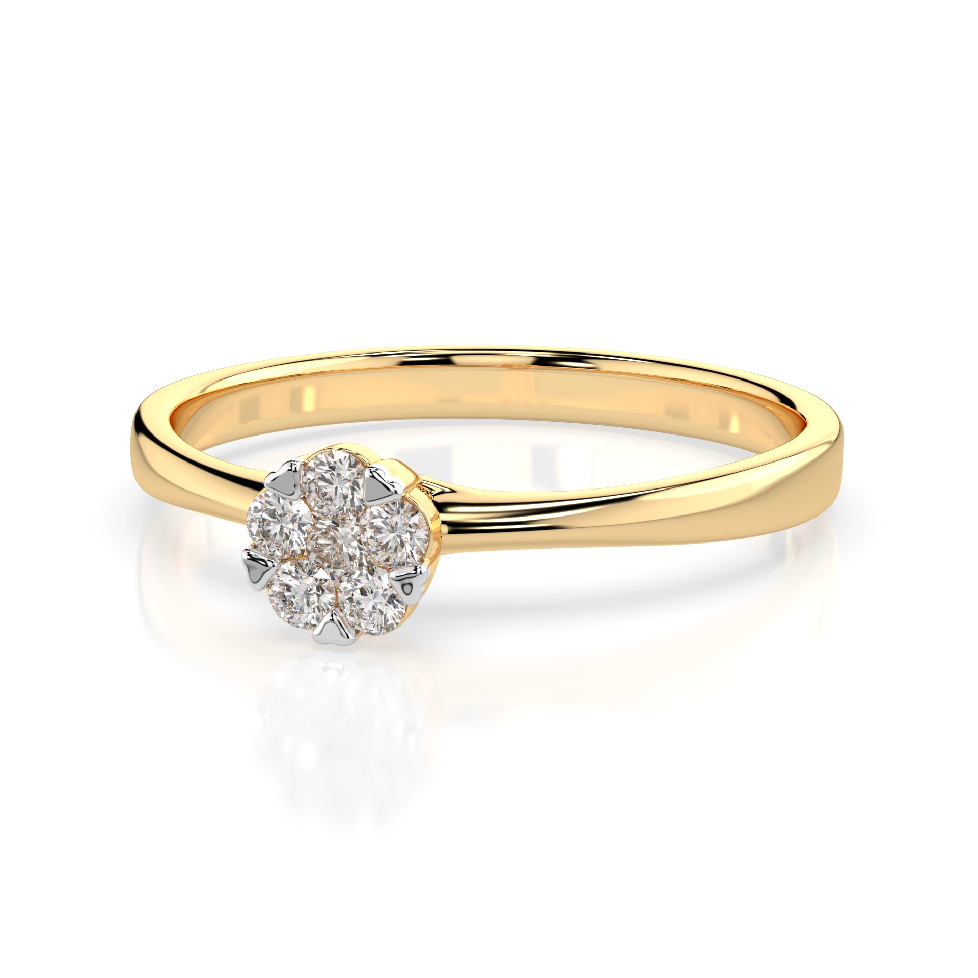 Bague Lune Impériale Illusion ronde 0,03 ct — vue 6