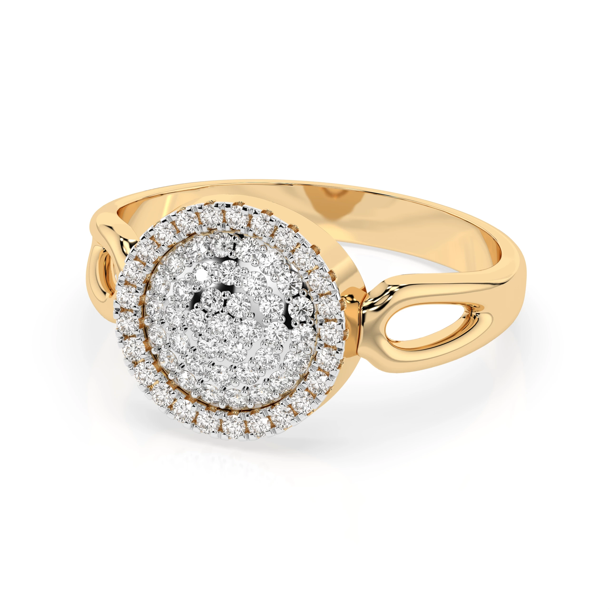 Bague Rayon Cristallin Illusion ronde 0,15 ct — vue 6