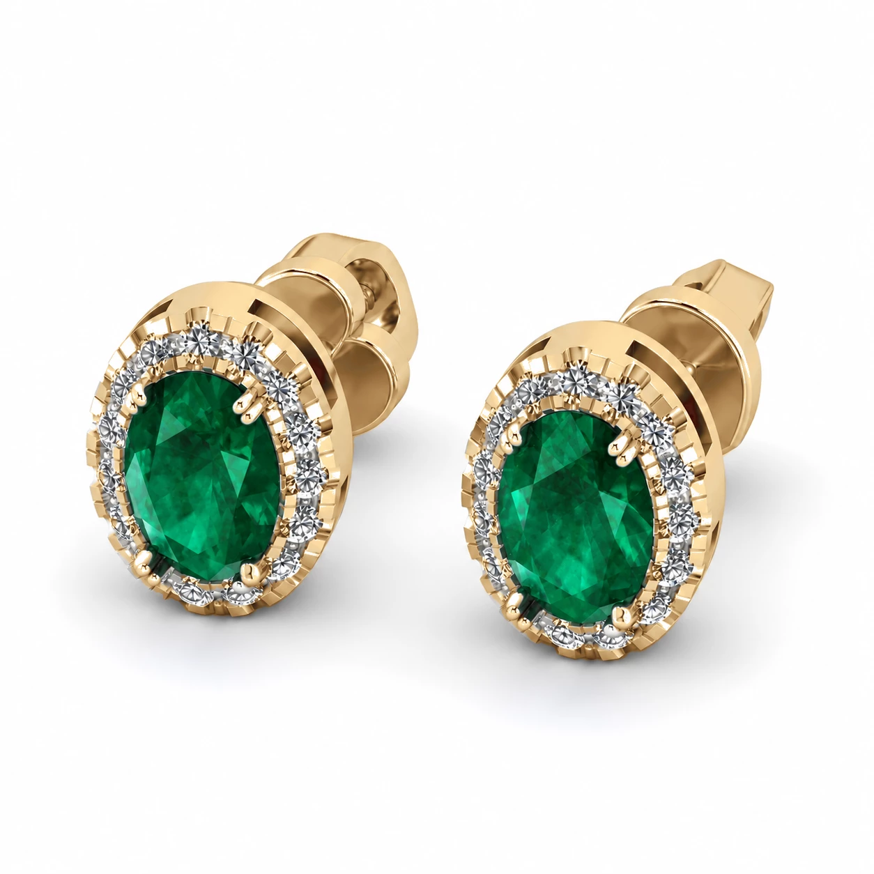 Boucles d'oreilles Reine Somptueuse Pierre Précieuse ovale 0,84 ct — vue 9