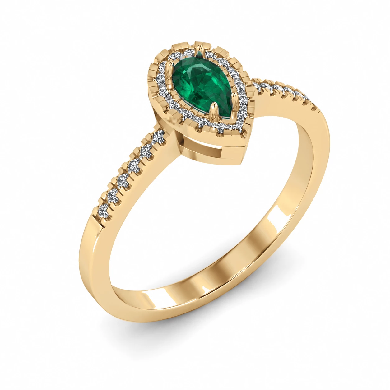 Bague Majesté Impériale Pierre Précieuse poire 0,19 ct — vue 5
