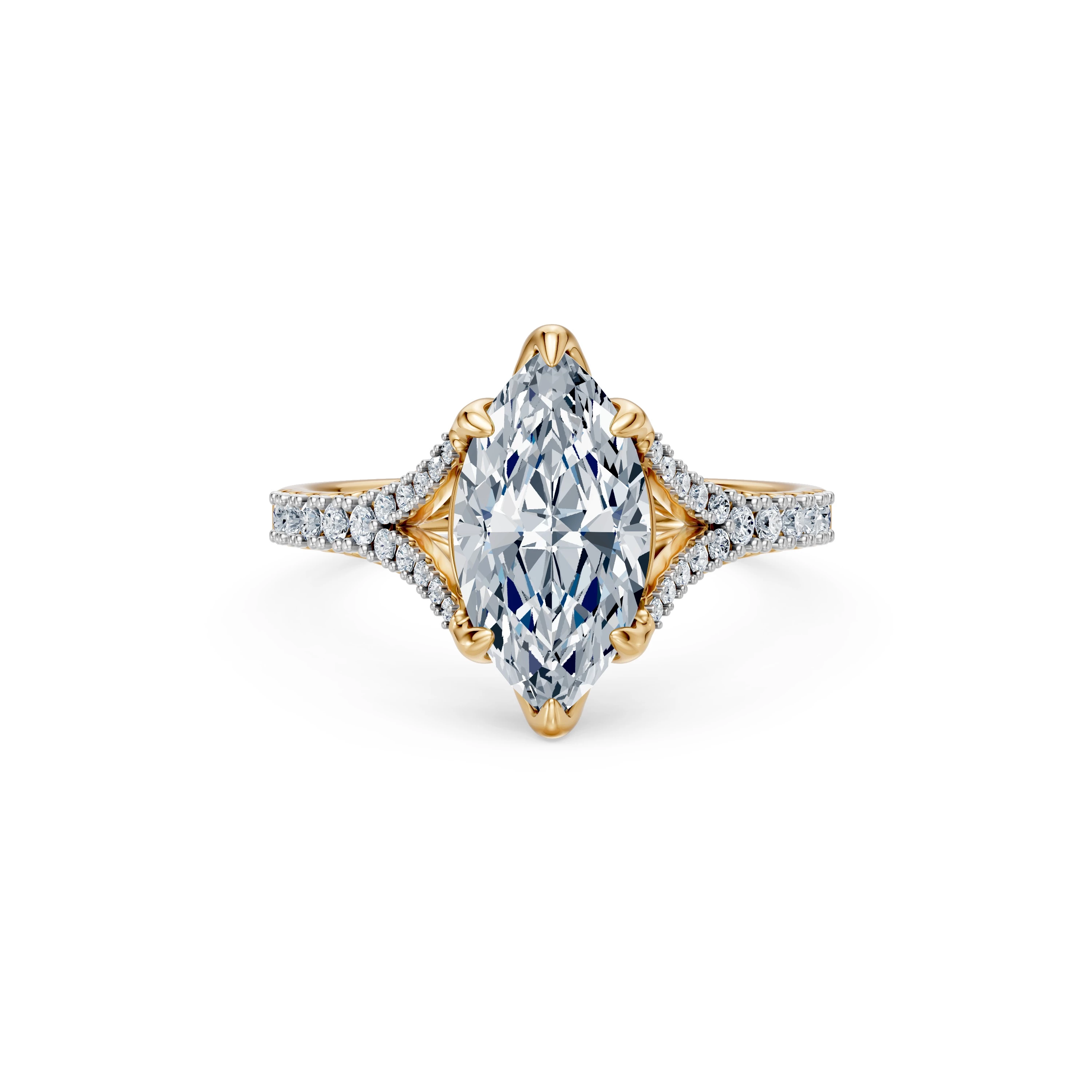 Bague Émotion Intemporelle Solitaire Éternité marquise 2 ct · 2,0 mm — vue 6