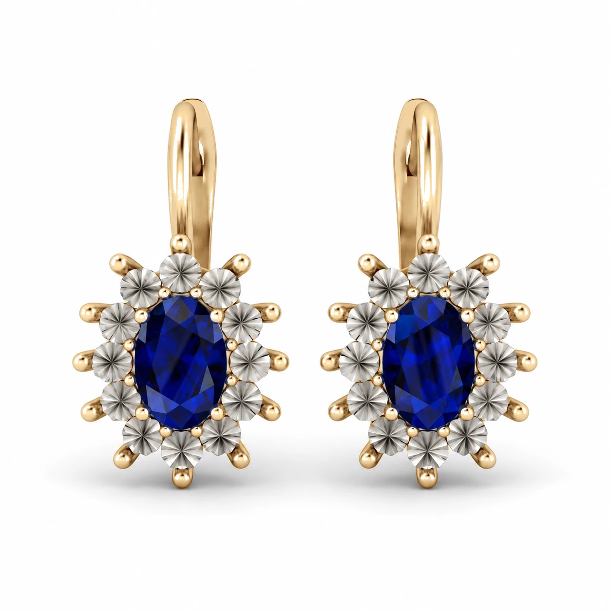 Boucles d'oreilles Soleil Infini Pierre Précieuse ovale 1,12 ct — vue 7
