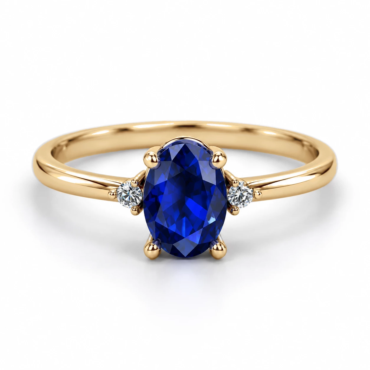 Bague Éclat Argenté Pierre Précieuse ovale 1,02 ct — vue 9