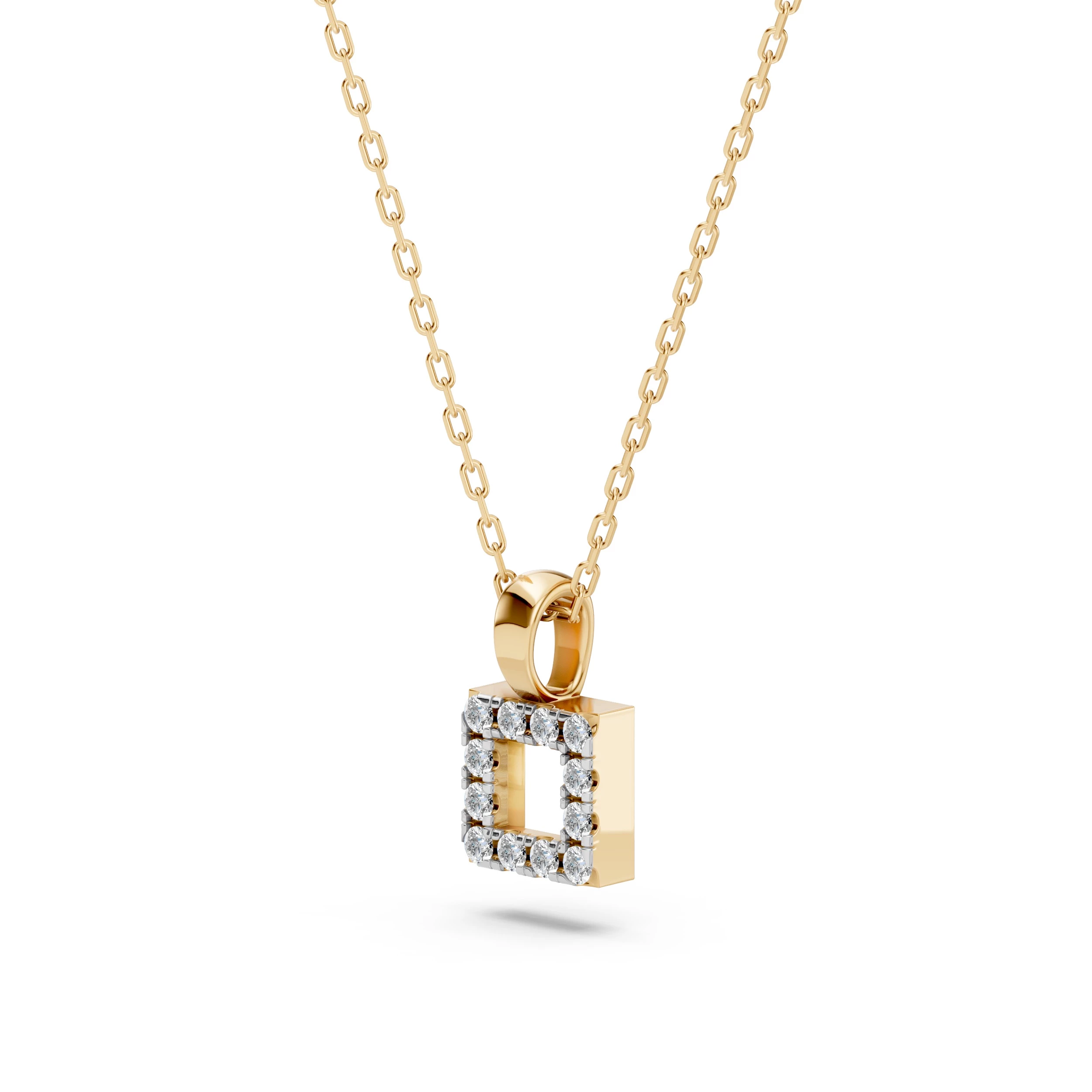 Collier Lueur Envoûtante Minimalisme ronde 0,06 ct — vue 5