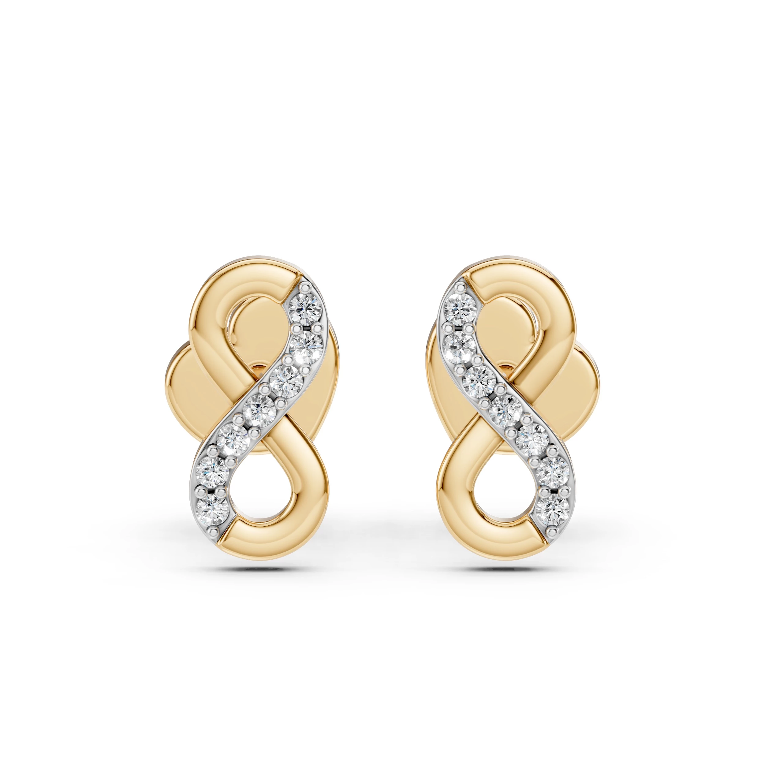 Boucles d'oreilles Émerveillement Rare Minimalisme ronde 0,09 ct — vue 4