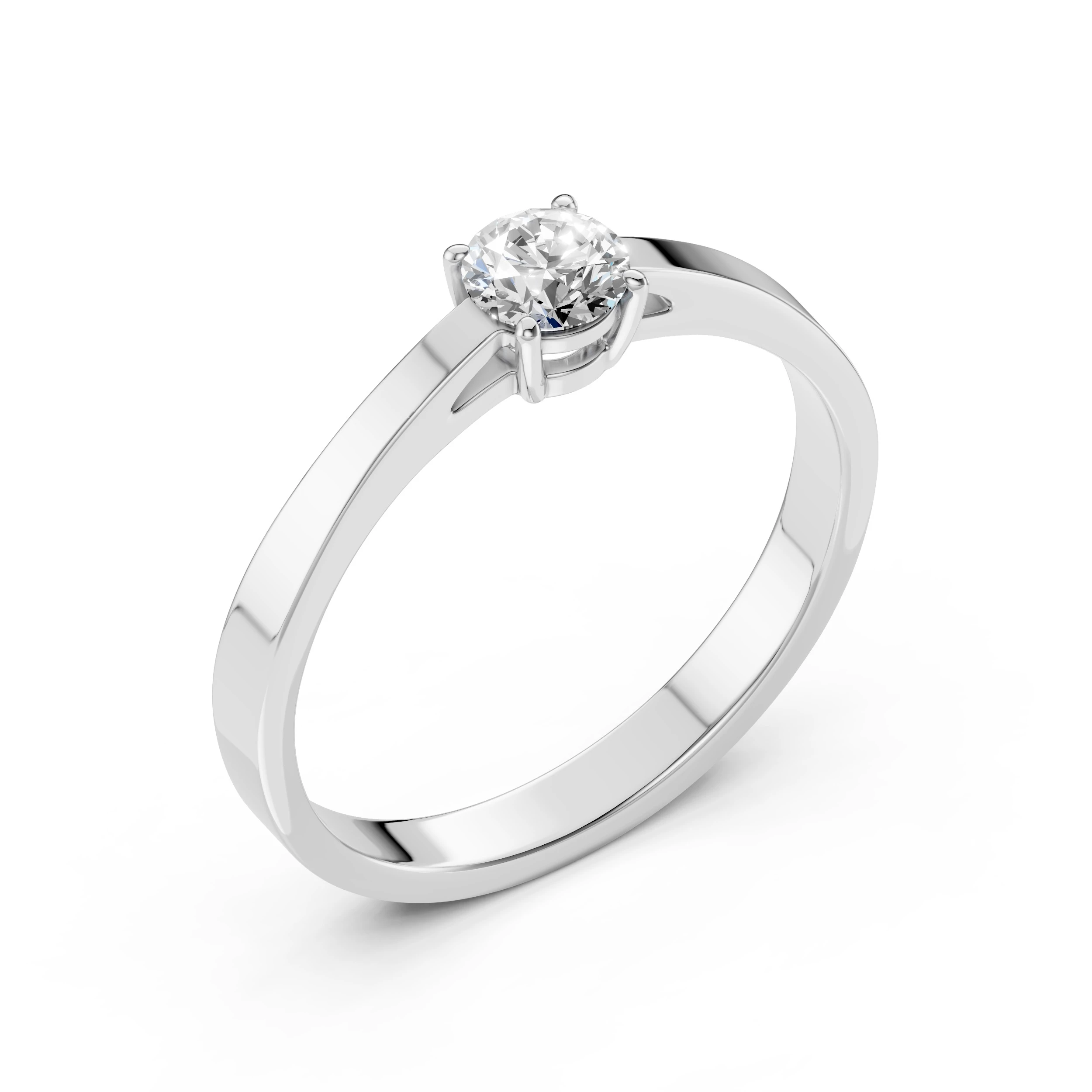 Bague Éclat Royal Solitaire ronde 0,45 ct · 4,8 mm — vue 1