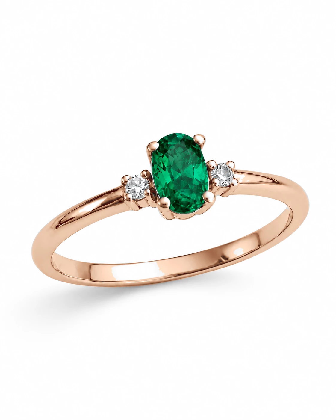 Bague Diadème Doré Pierre Précieuse 0,19 ct — vue 1