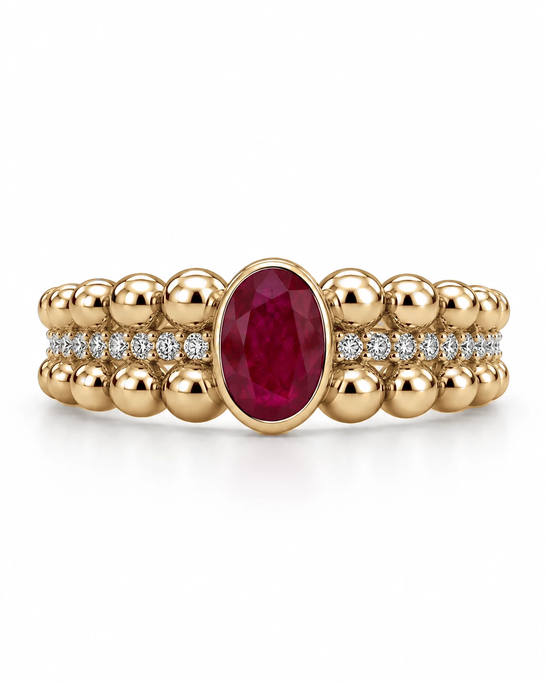Bague Éclat Éternel Pierre Précieuse ovale 0,63 ct — vue 9