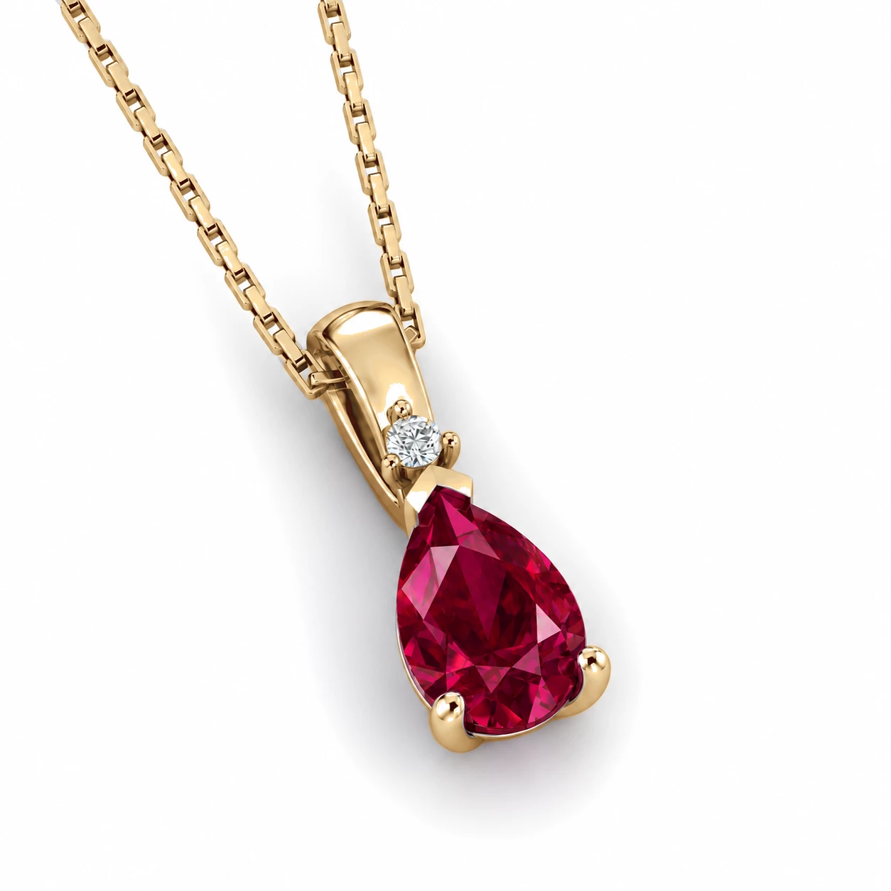 Collier Cœur Sincère Pierre Précieuse poire 0,66 ct — vue 8