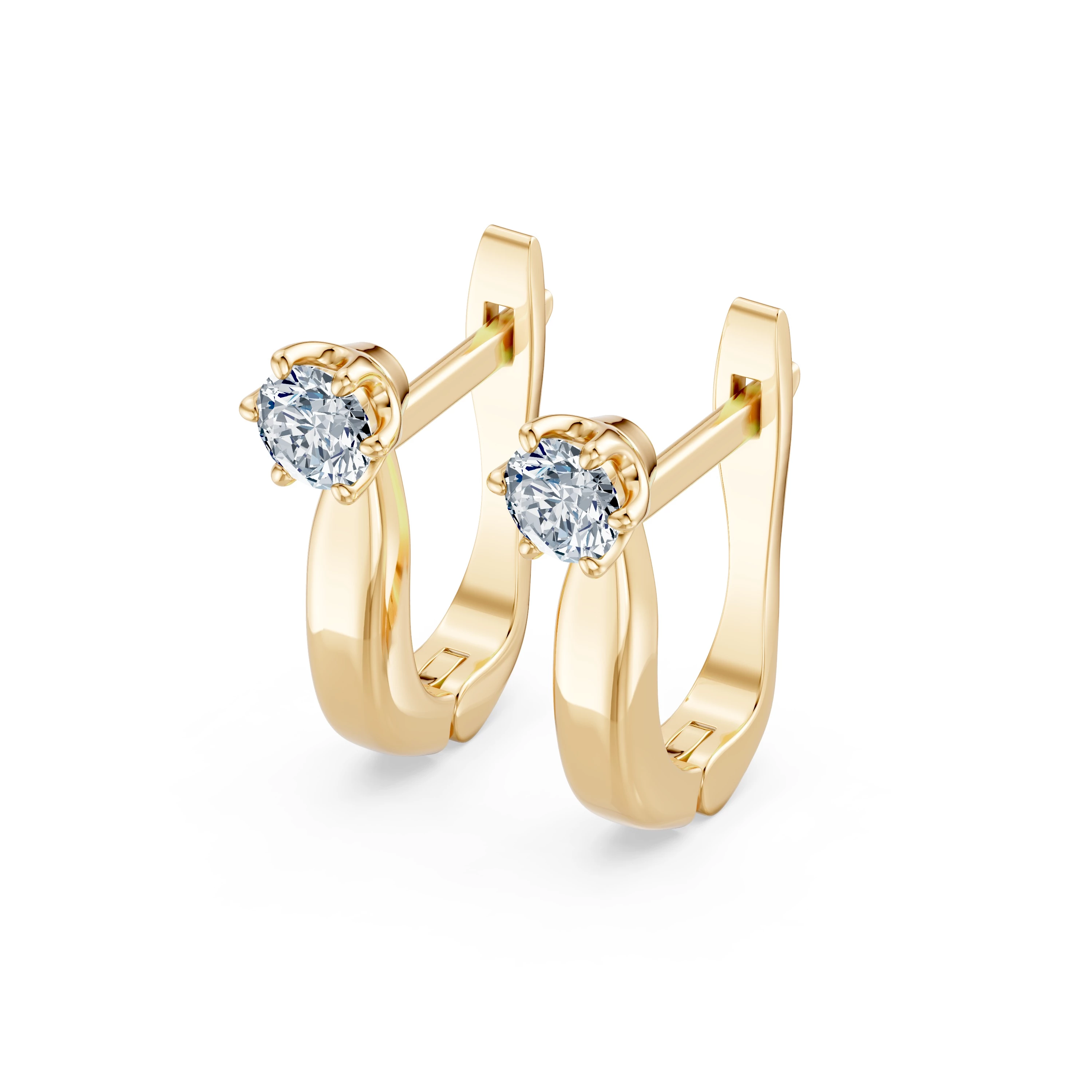 Boucles d'oreilles Reflet Divin Solitaire avec fermoir anglais 0,25 ct · 4,0 mm — vue 6