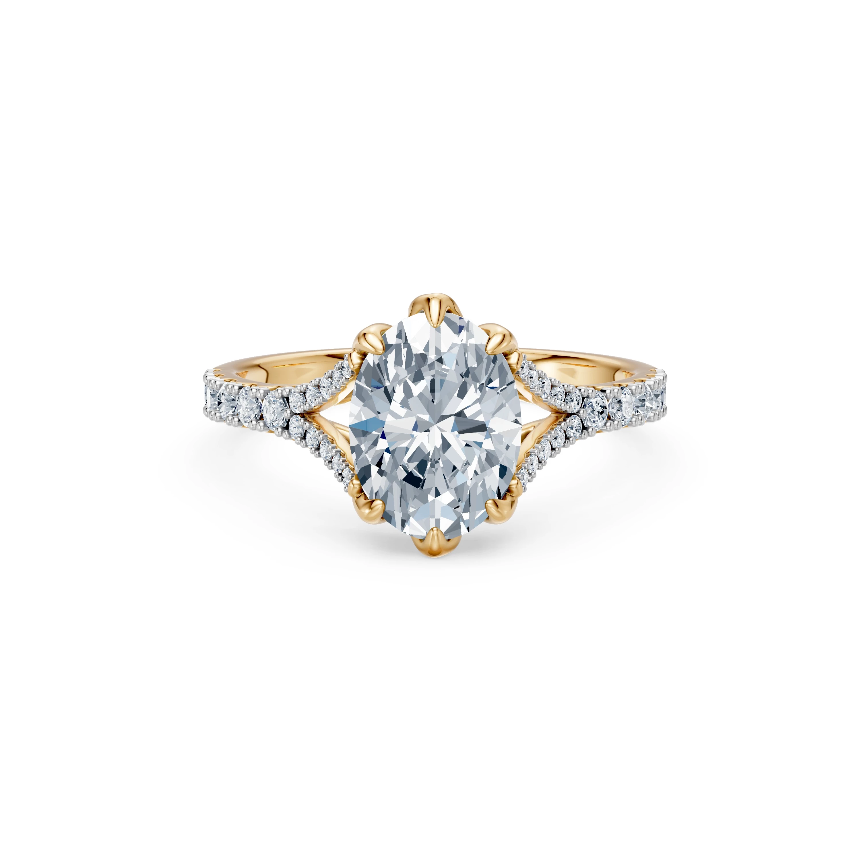 Bague Charme Sacré Solitaire Éternité ovale 2 ct · 2,0 mm — vue 6