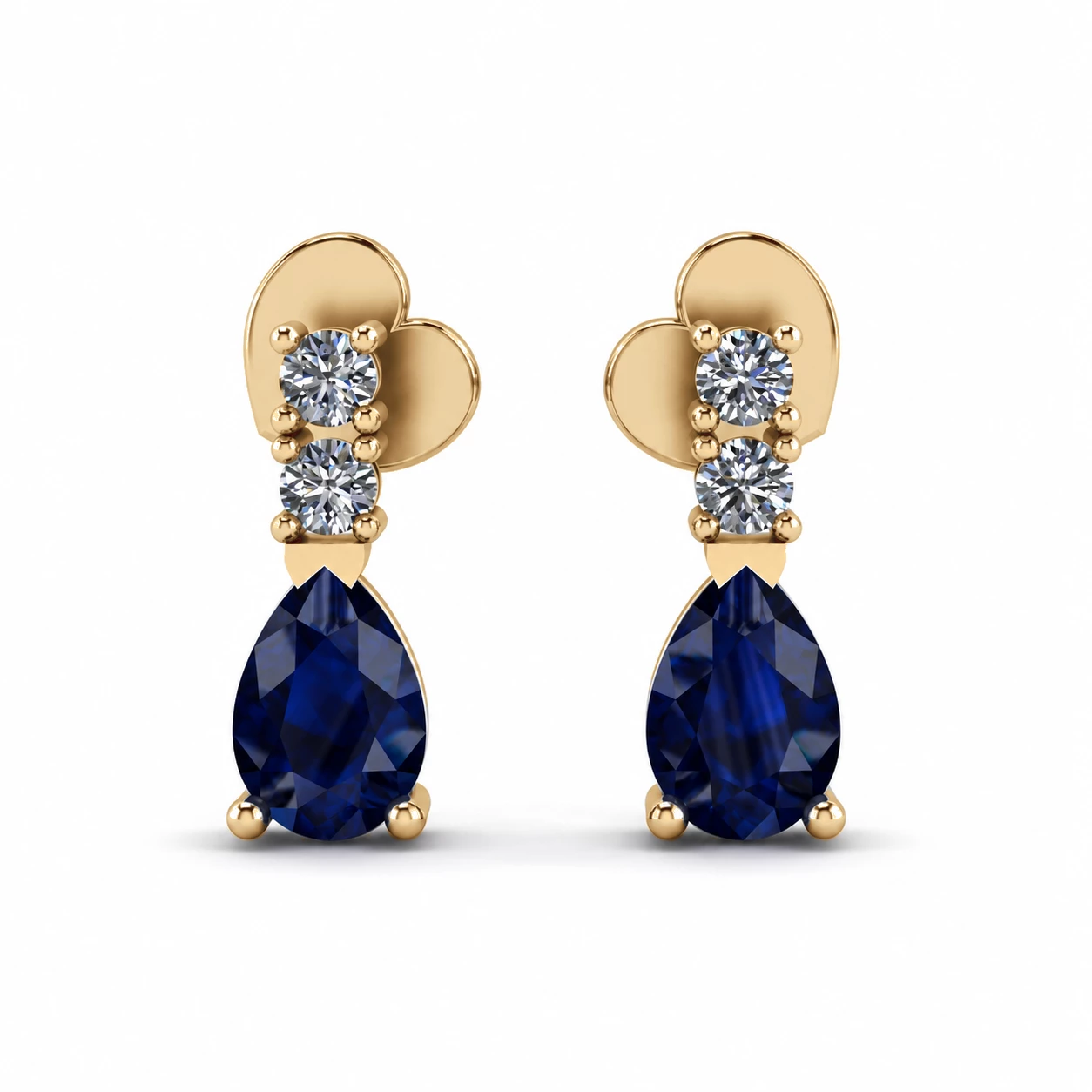 Boucles d'oreilles Crépuscule Argenté Pierre Précieuse 1 ct — vue 7