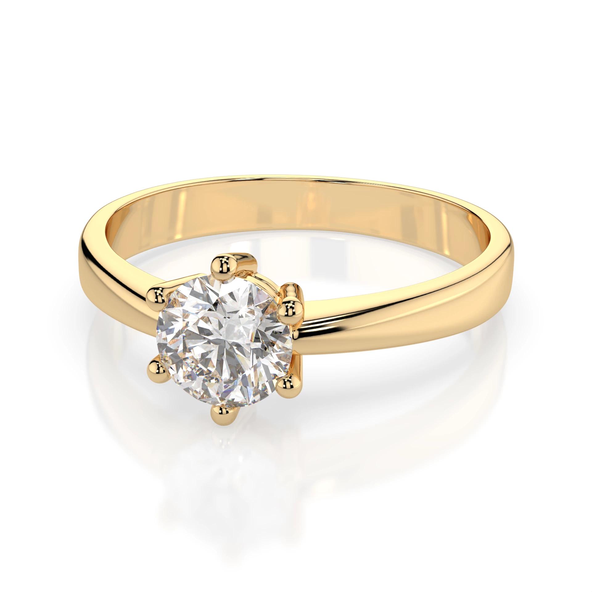 Bague Sceptre Précieux Solitaire ronde 0,5 ct · 5,1 mm — vue 6
