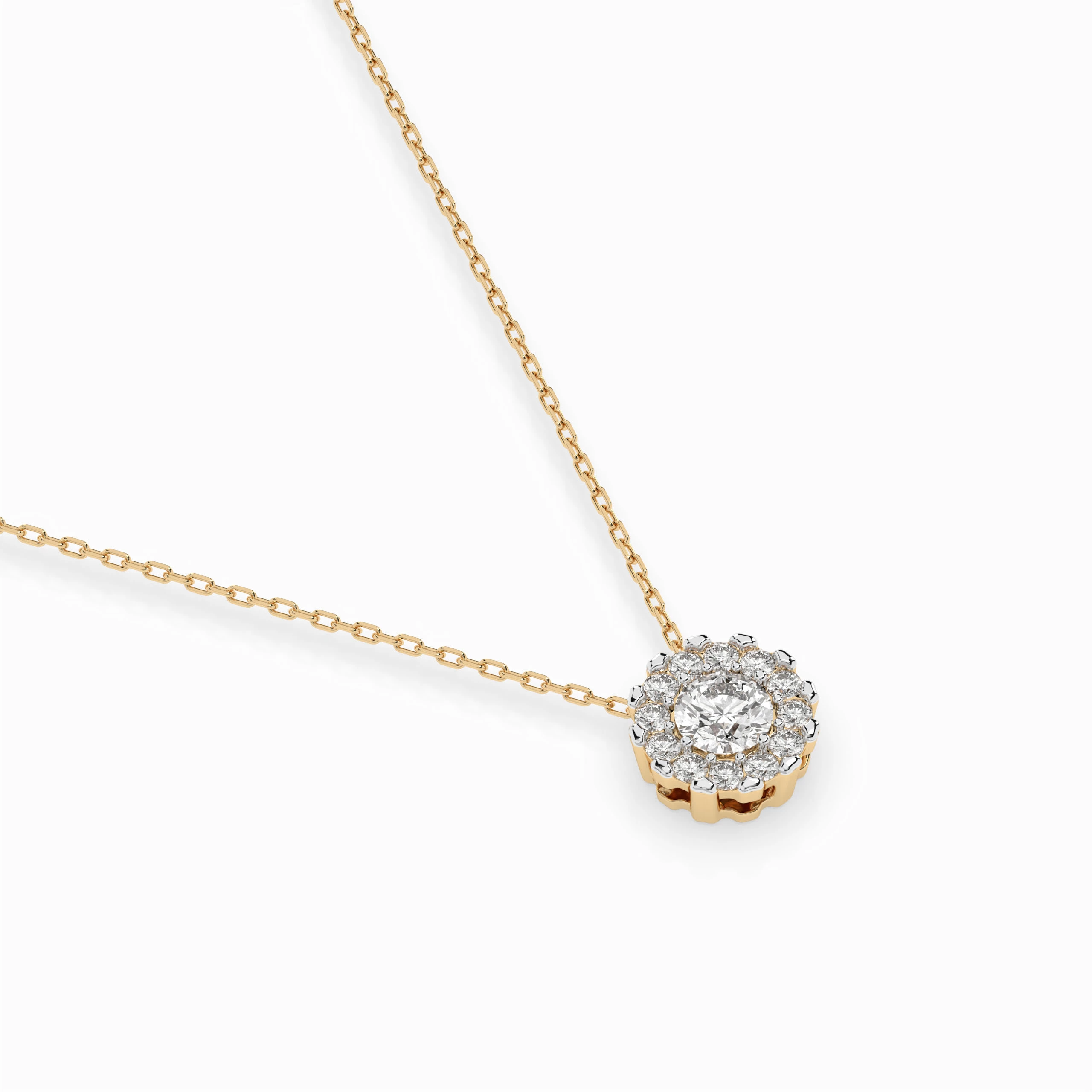 Collier Étreinte Radieuse Solitaire Éternité ronde 0,1 ct · 3,0 mm — vue 6