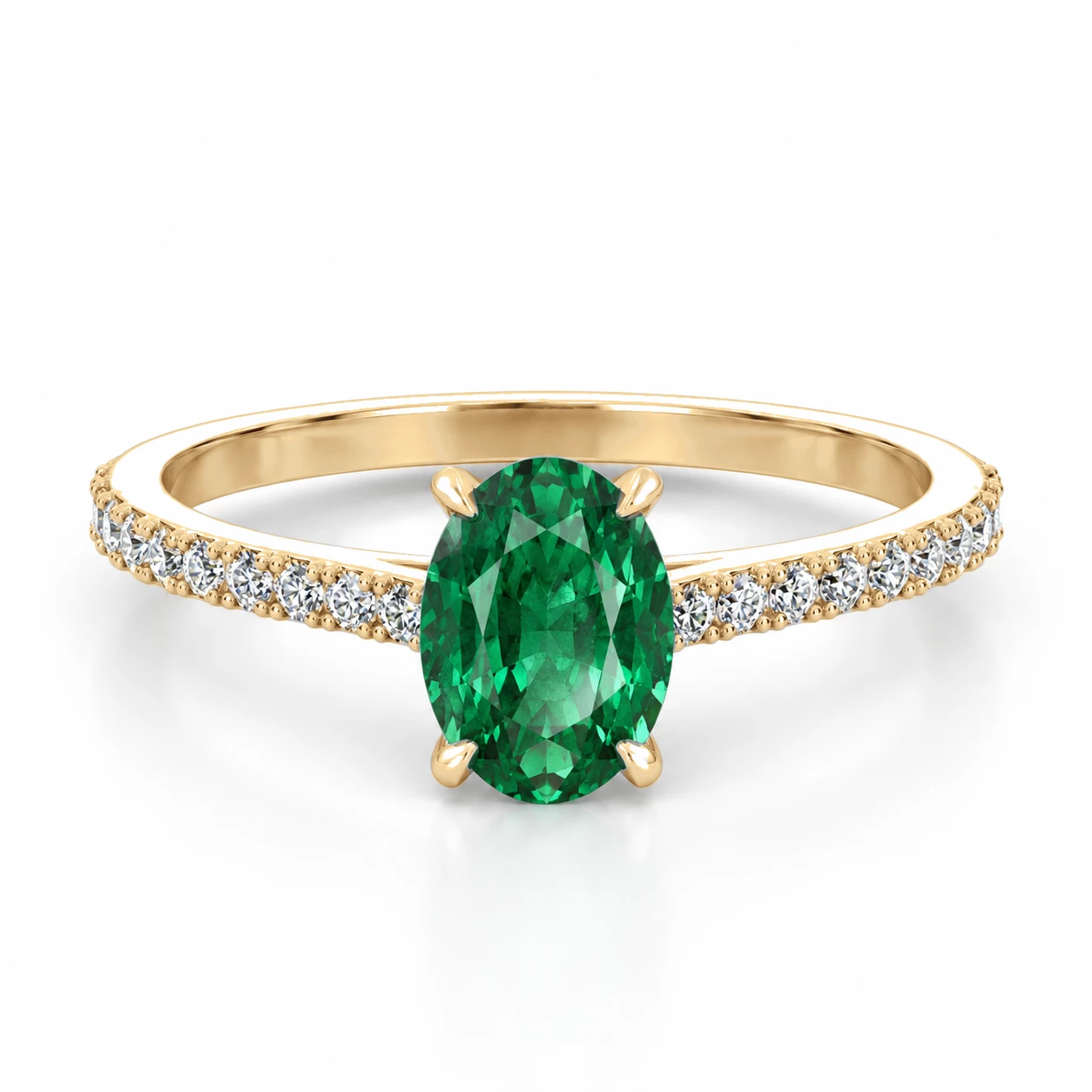 Bague Règne Somptueux Pierre Précieuse ovale 0,65 ct — vue 9