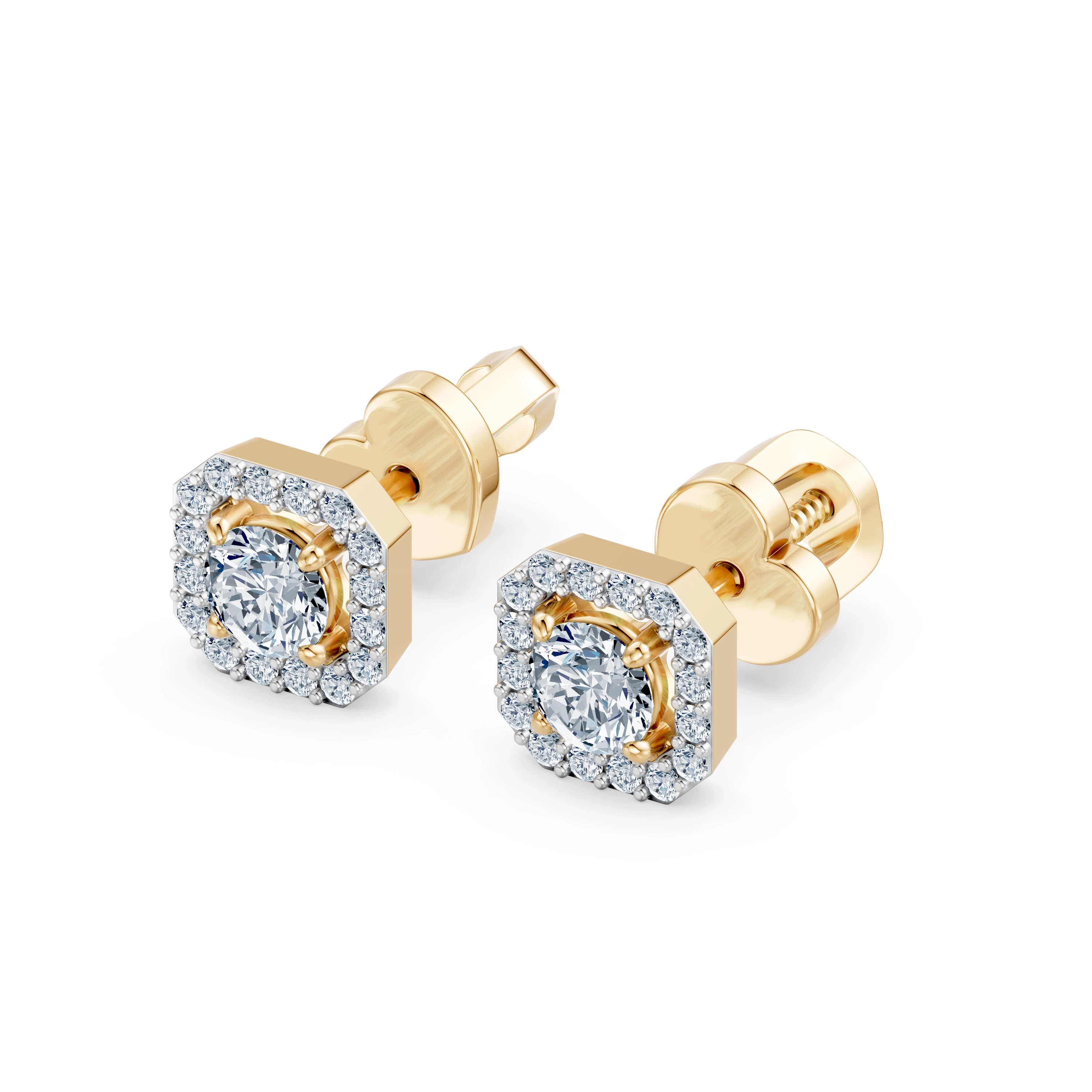 Boucles d'oreilles Flamme Intemporelle Solitaire Éternité 0,2 ct · 3,7 mm — vue 6
